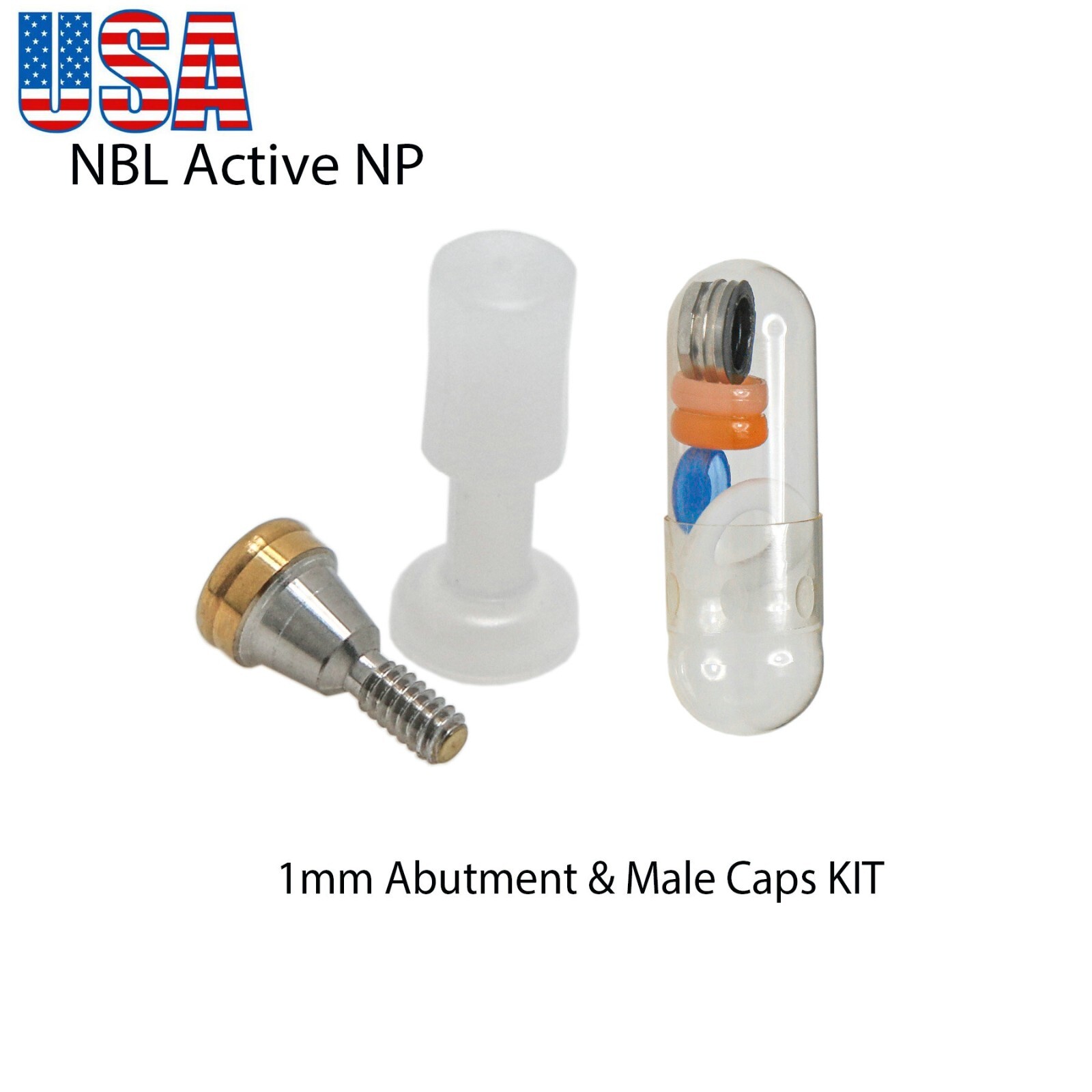 US Dental Attachment Abutment Male Cap for NOBEL Biocare Nobel Active Conical RP