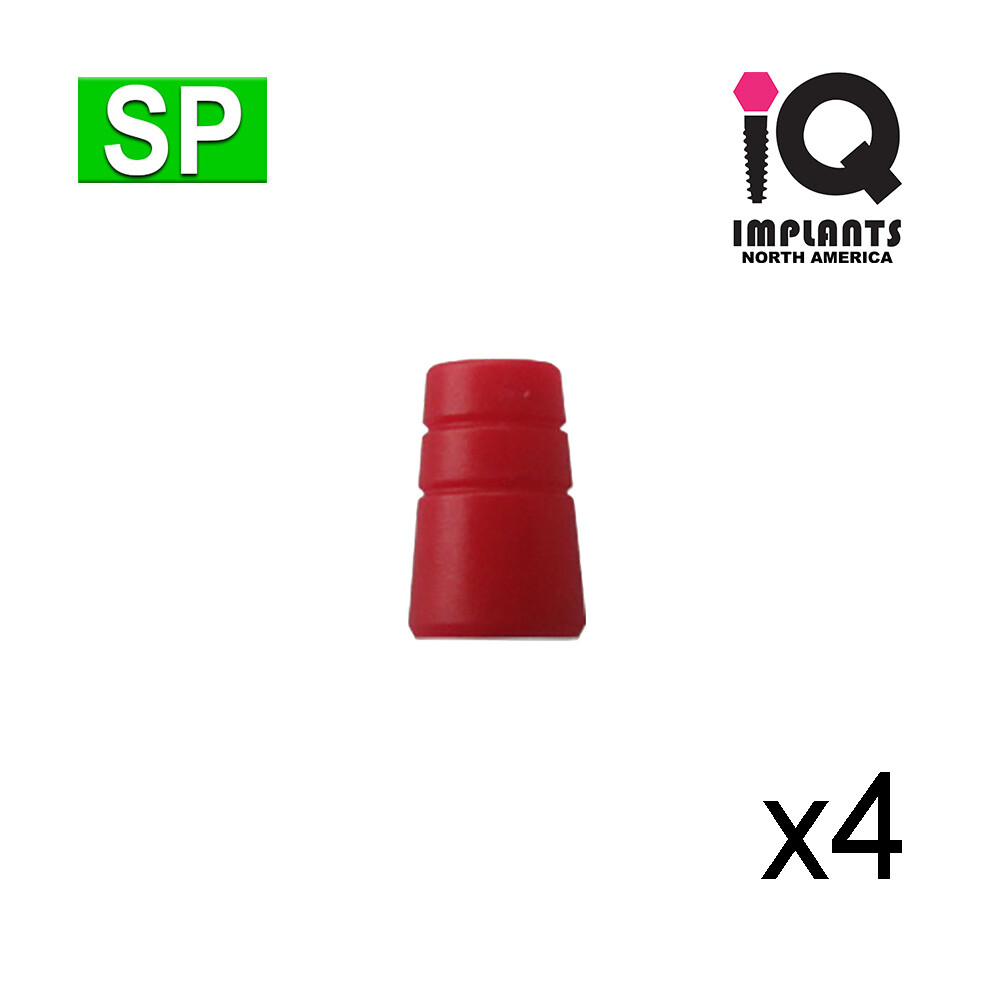 IQ USA Snap-On System Burn Out Plastic Cap, Anti-Rotational Red (4-Pack)