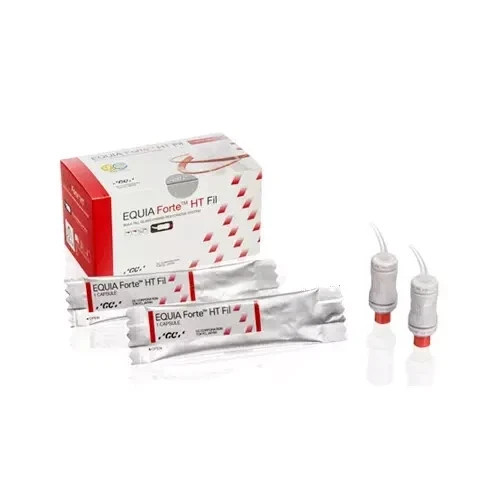 GC EQUIA Forte HT Fil BULKFILL Glass Hybrid Dental Restorative 50 Capsule Pack