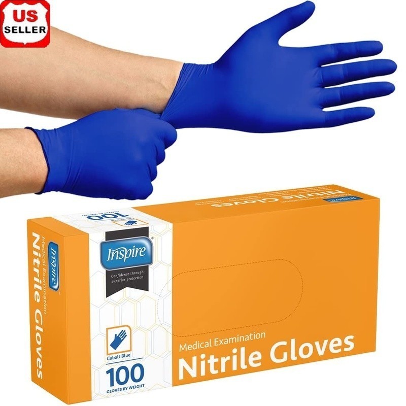 Nitrile Disposable Gloves Heavy Duty Latex Free Medical Food Handling 100 Pack