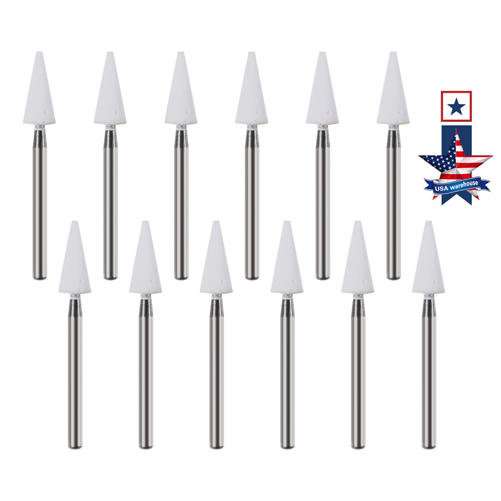 Dental White Stone Porcelain Polishing Burs FG /Composite Finishing Burs