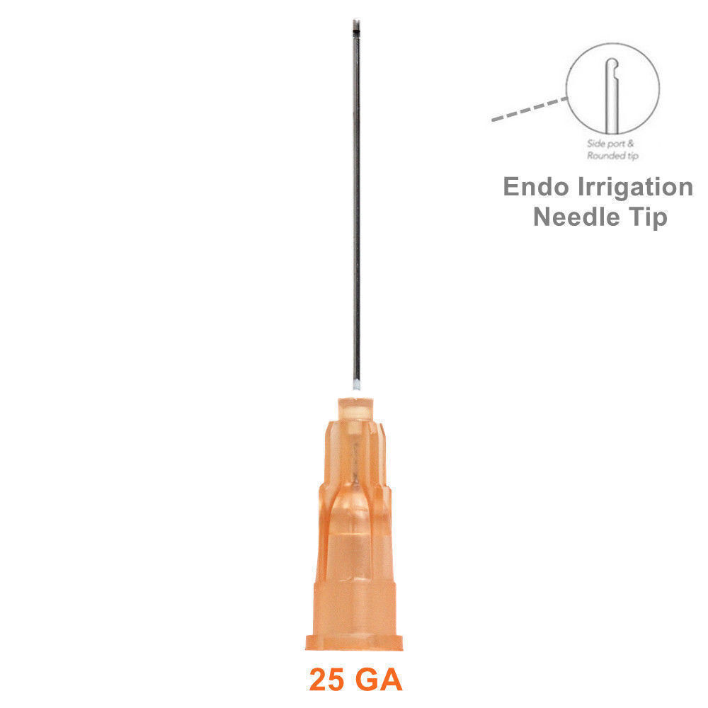 Dental Endo Irrigation Tips Root Canal Flushing Syringe Tip One Hole 25G/27G/30G