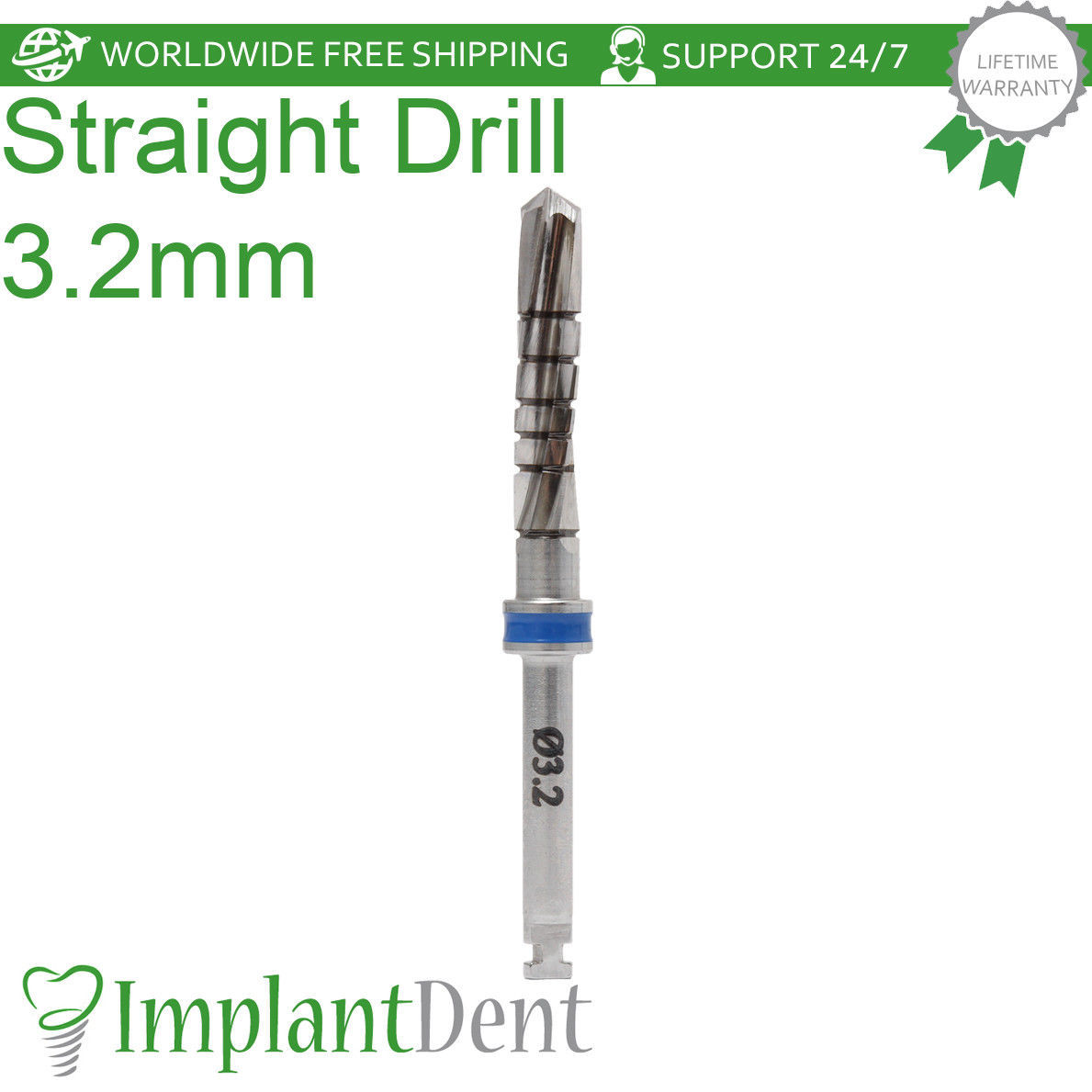 Dental Straight Drills 16mm External Irrigated & Marking Drill 1.9mm Tool