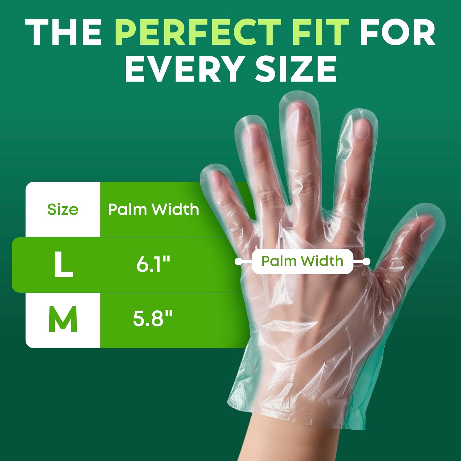 600 Pack Disposable Gloves Medium – Clear HDPE Plastic, Food Safe, Latex, BPA…