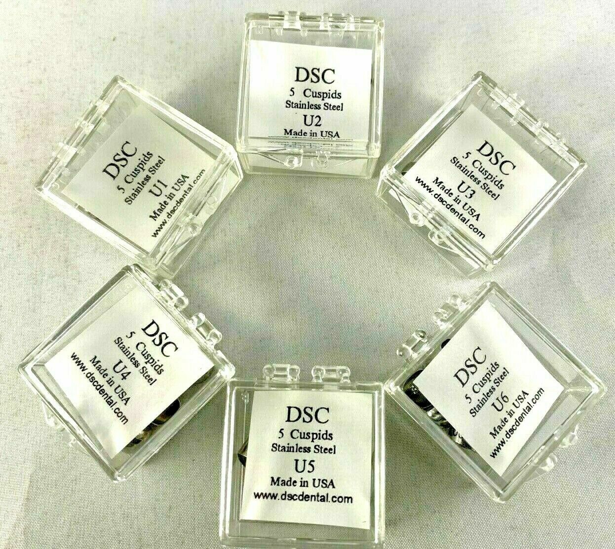DSC Dental Cupids Stainless Steel 5 per Pk All sizes USA