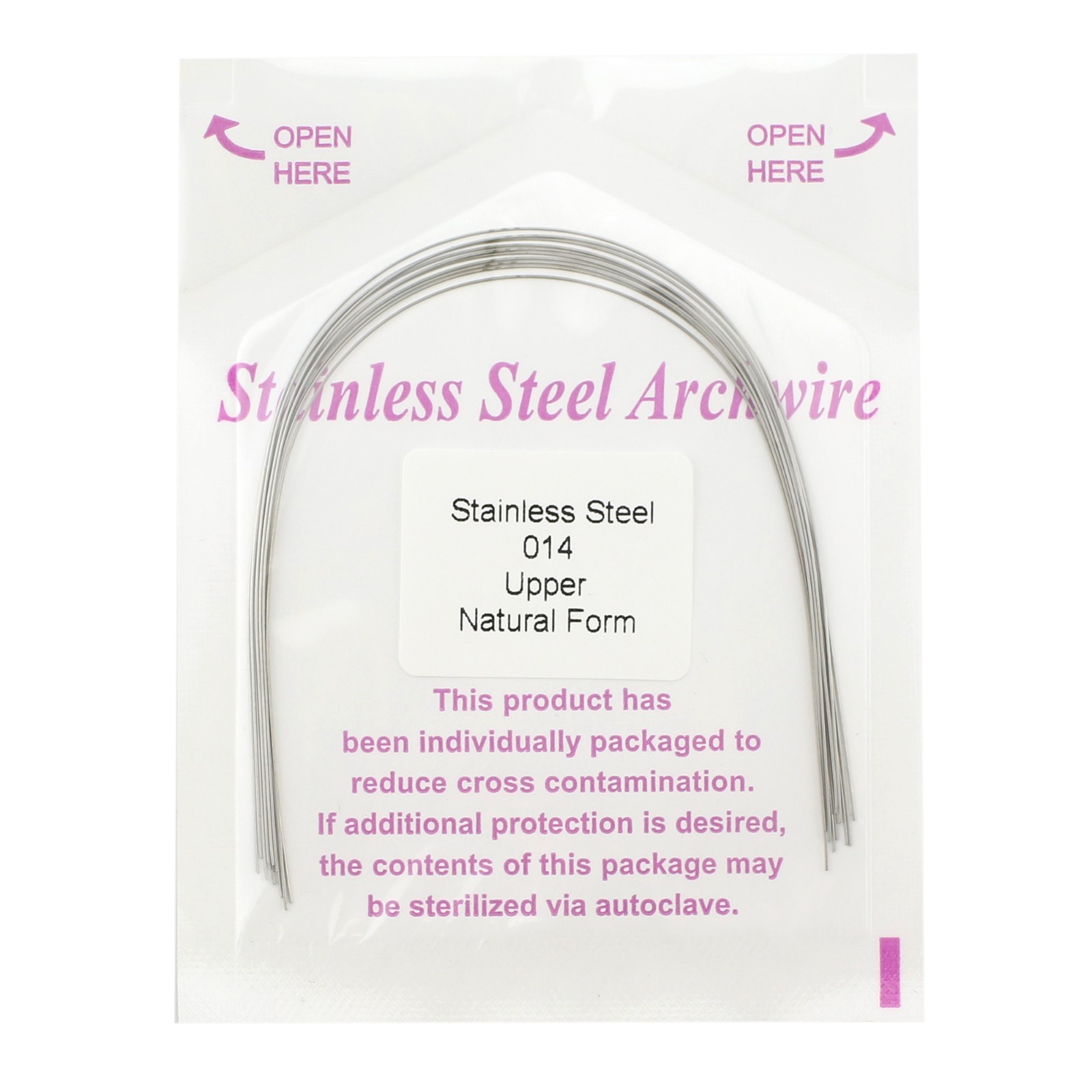 100pcs Orthodontic Arch Wires Stainless Steel Round Natural Arcos de Ortodoncia