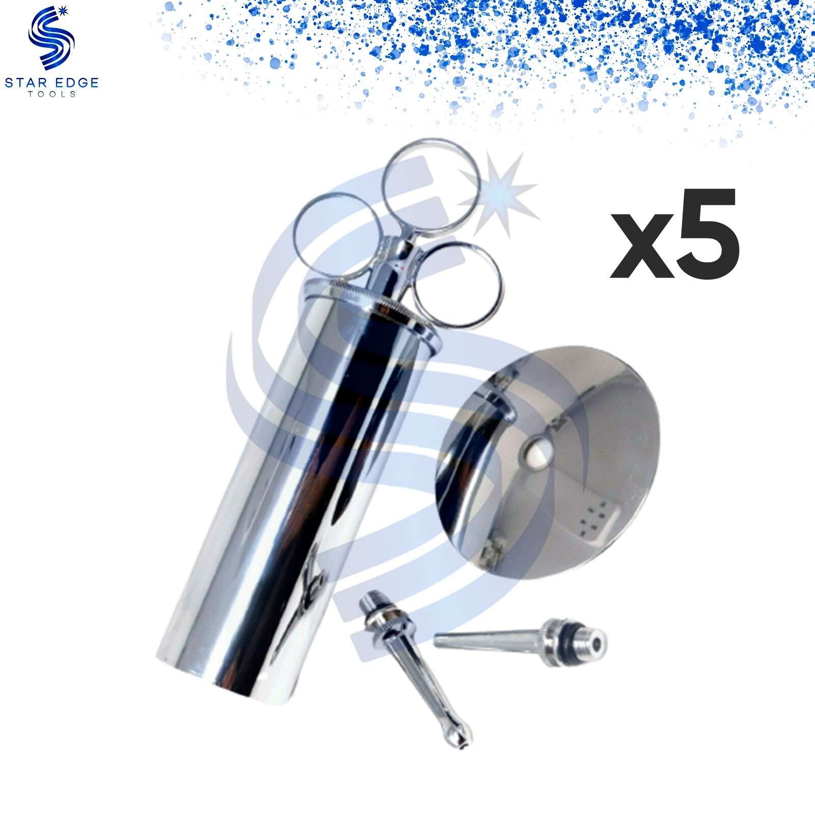 5X Premium Grade Metal EAR Syringe 3oz Veterinary Surgical Instruments A+Quality