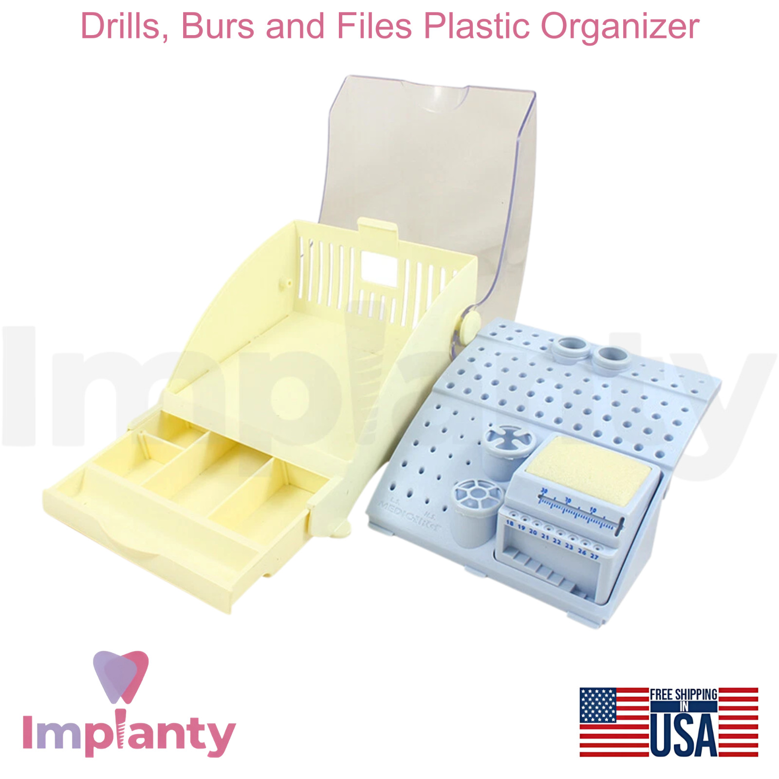 Drills Burs and Files Dental Instruments Workstation Plastic Organizer