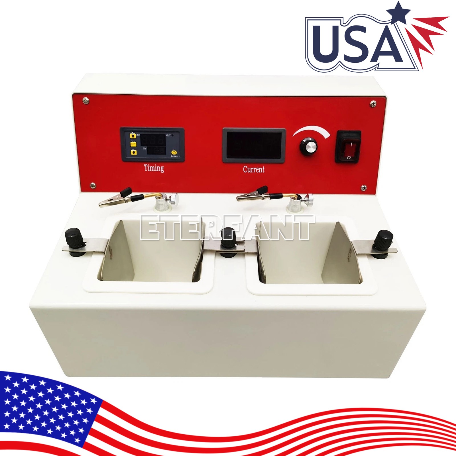 Dental Lab Electrolytic Polishing Machine Unit with Two Electrolytic Cells US