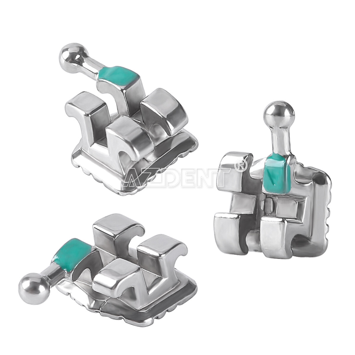 AZDENT Dental Ortho MIM Monoblock Brackets Braces Mini Roth MBT 018 022 Hook 345