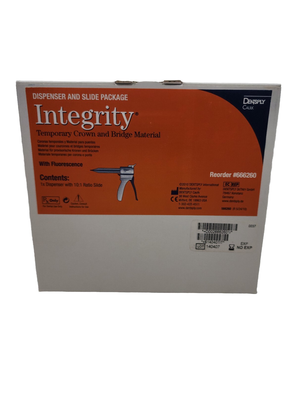 Dentsply Integrity Temp Crown and Bridge Dispenser 666260 10:1