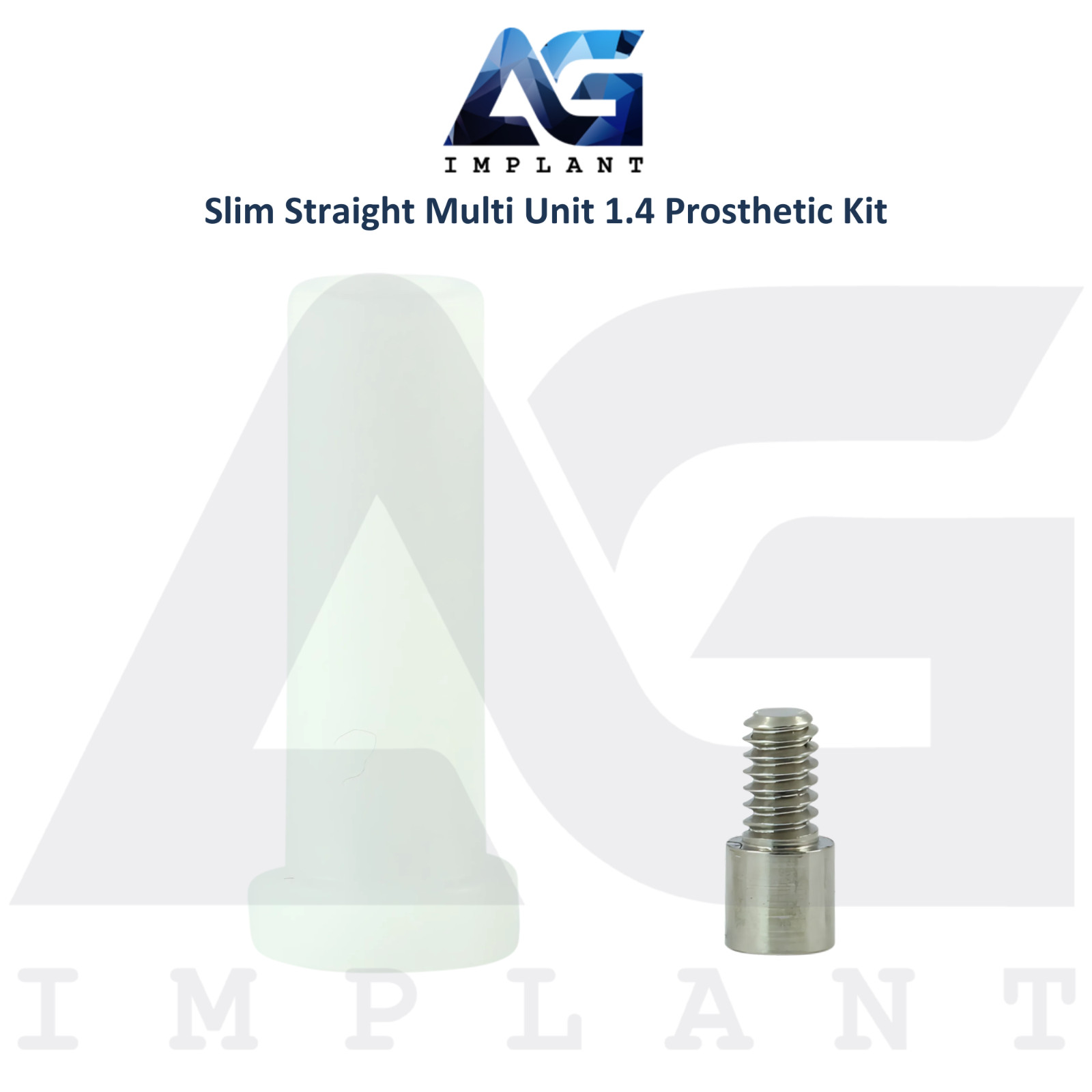 Dental Straight Multi Unit 1.4mm Prosthetic Kit Slim Int Hex 2.0mm System