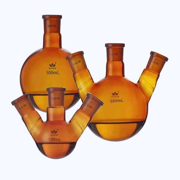5ml-1000ml Round Bottom Amber Boiling Flask with Standard Joints Lab Supplies ca