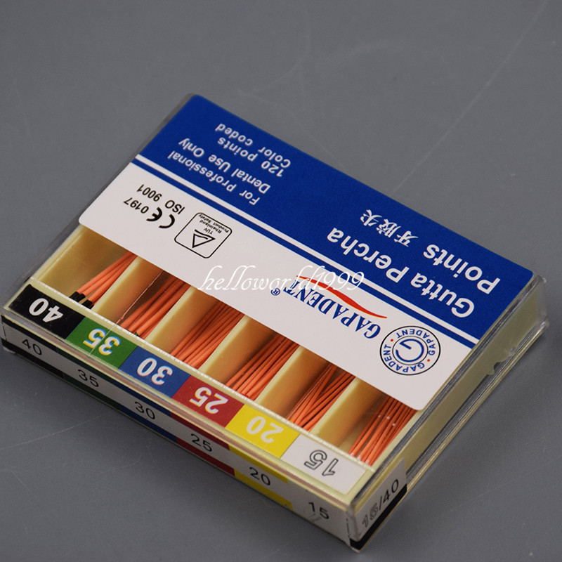 1 Box GAPADENT Brand Dental Regular Gutta Percha Points Endo 15#-40# 120Pcs/Pack