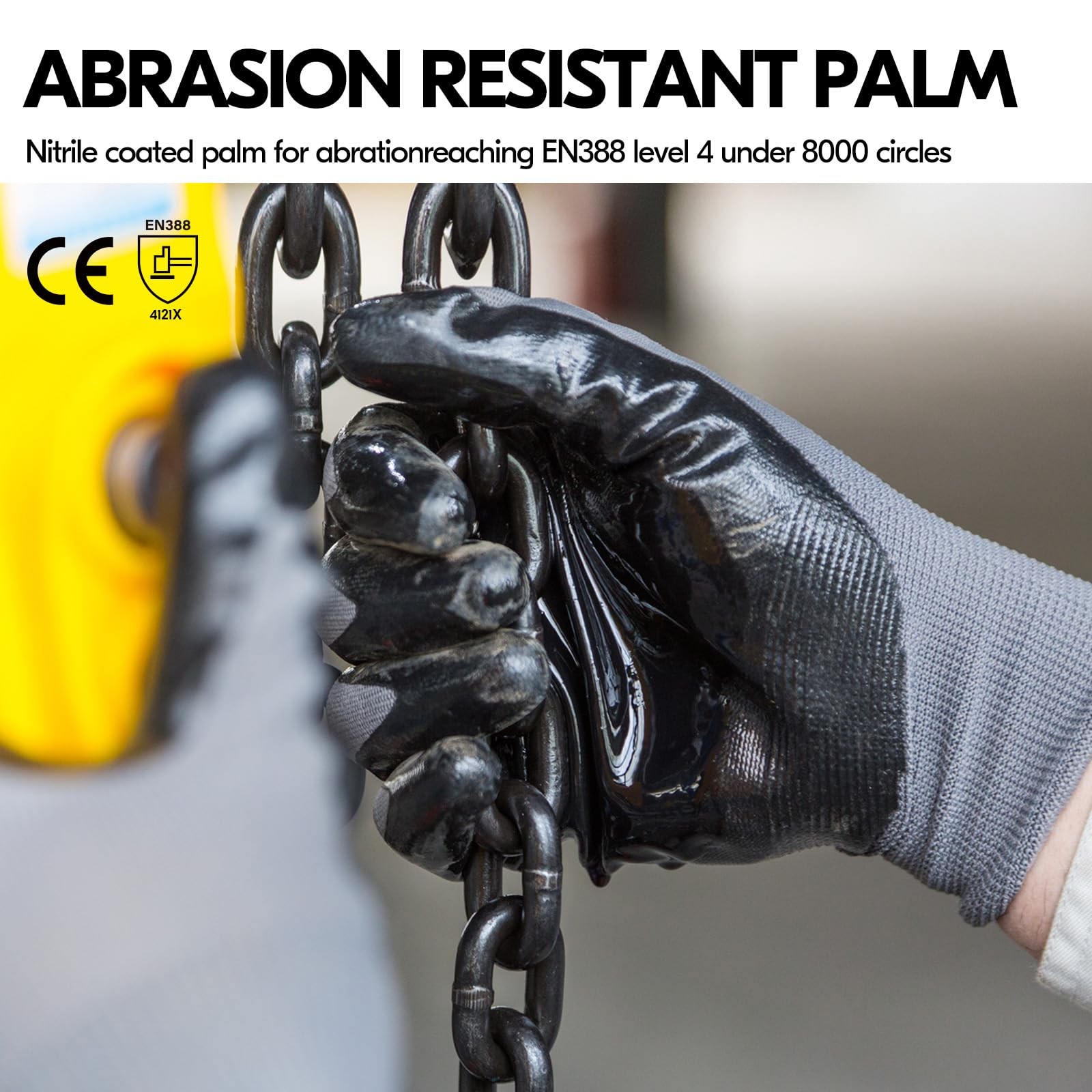 Vgo… 10-Pairs Safety Work Gloves Gardening Gloves Non-Slip Nitrile Coating