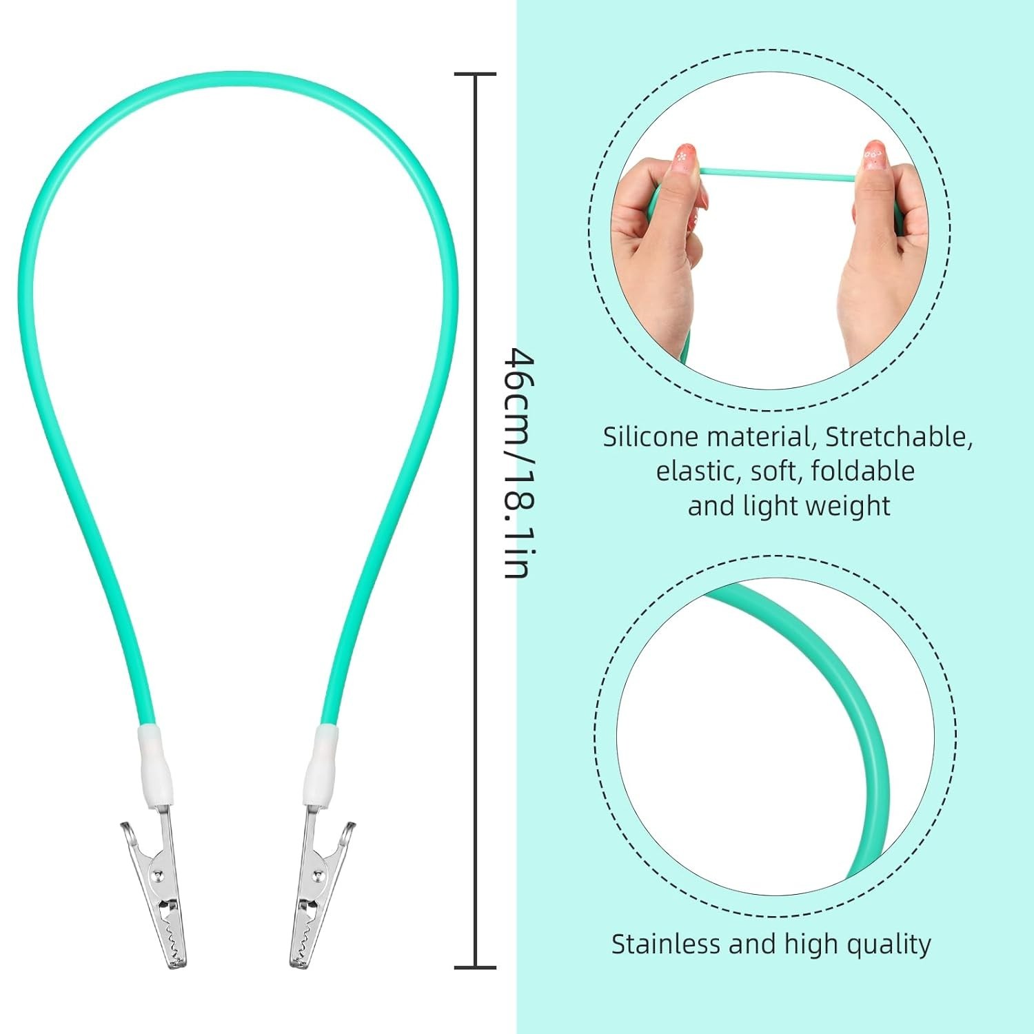 Silicone Napkin Clips – 12 Vibrant Colors, Ideal for Adults & Patients
