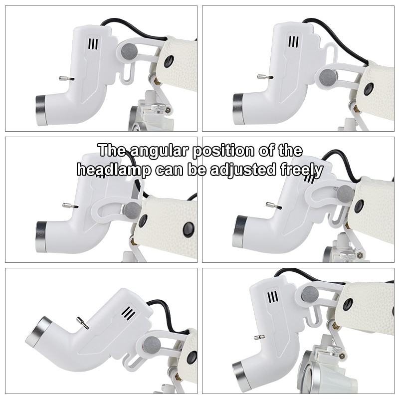 Dentist Surgical Headlamp Working Distance 320mm-420mm LED Headlight Binocular