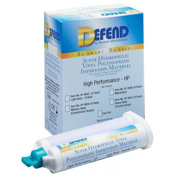 Mydent VP9009 Defend VPS Impression Material Medium Body Fast Set 4/Pk 50 mL