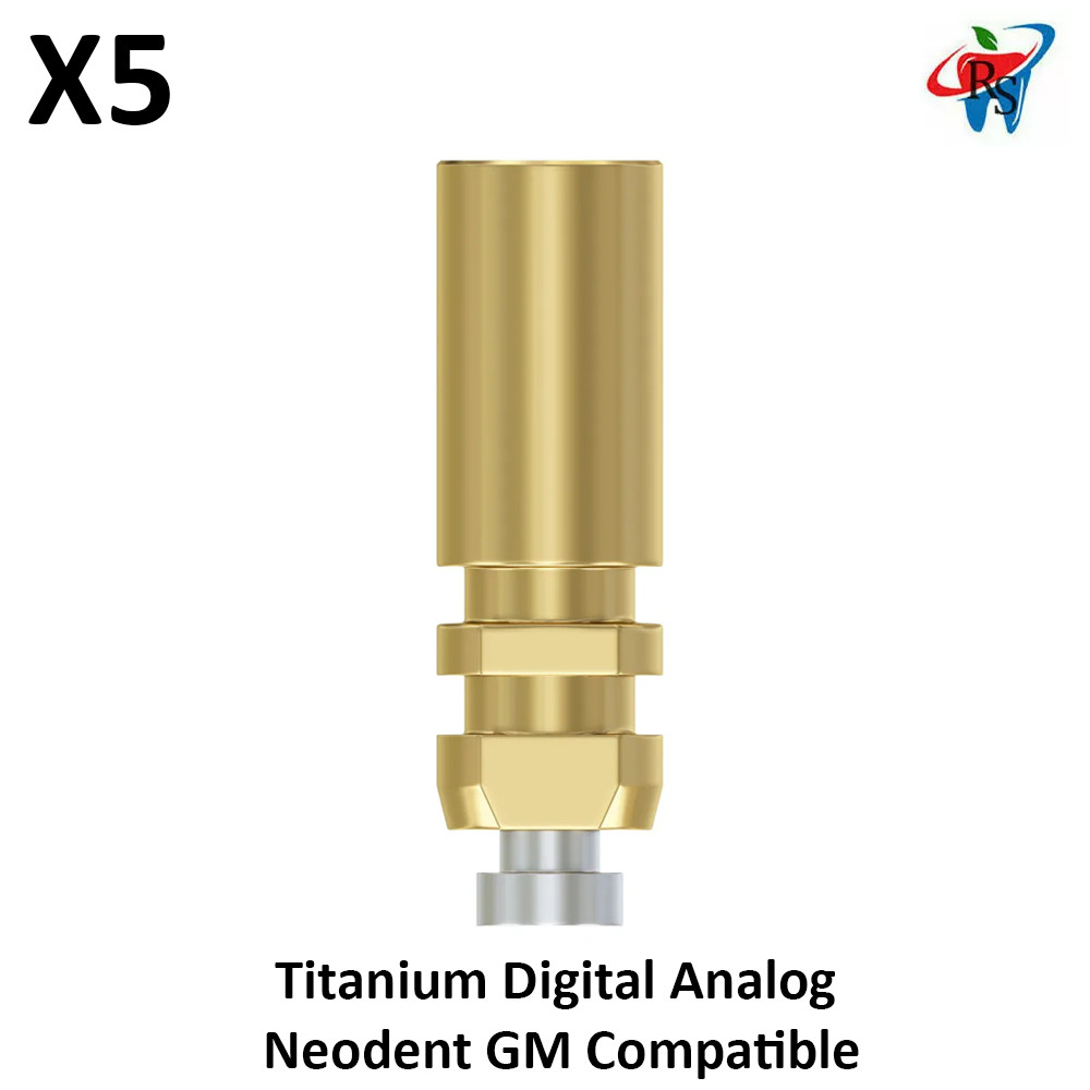 5x Digital Dental Analog Neodent GM Compatible Grand Morse Titanium Lab Replica