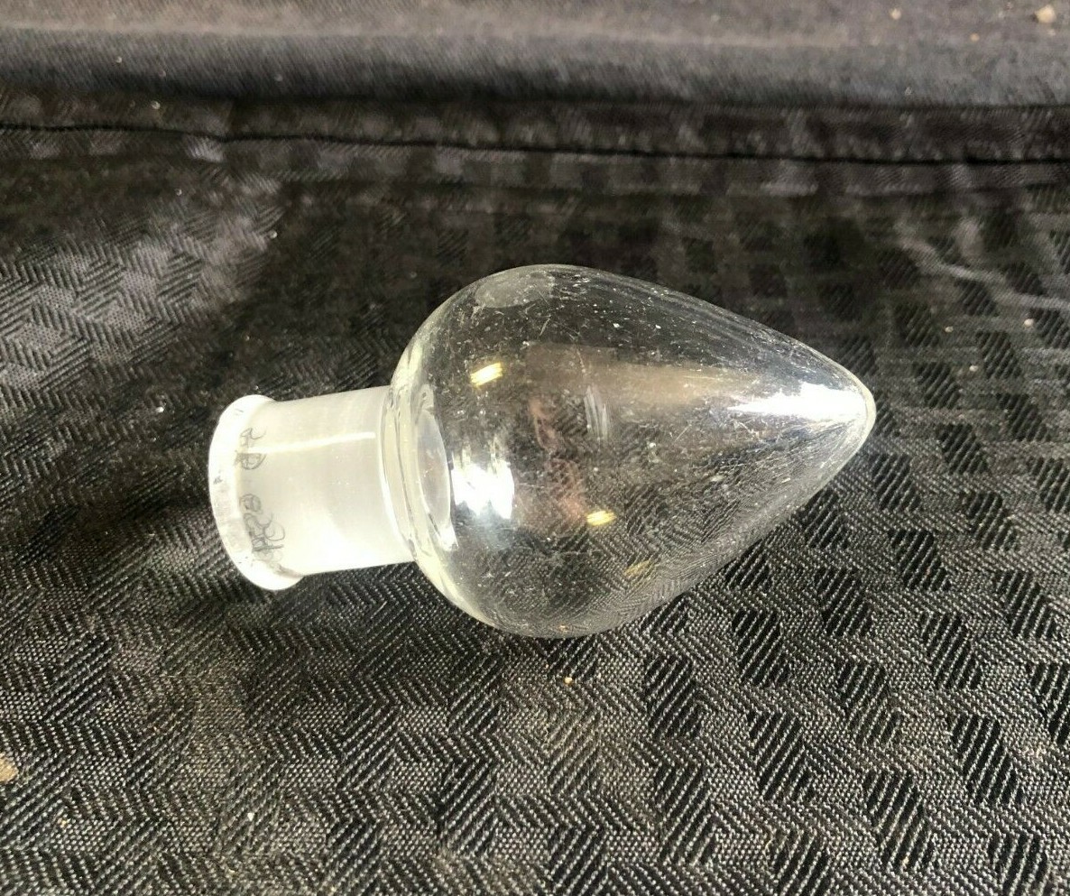 Wilmad Lab. Glass 35mL Single Neck Pear Shaped Flask 19/22 ML-1160-756 Chipped