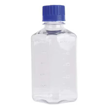 Zoro Select Wpbgc0500s Media Bottle, Petg, 177.7 Mm H, Pk12, Wpbgc0500s