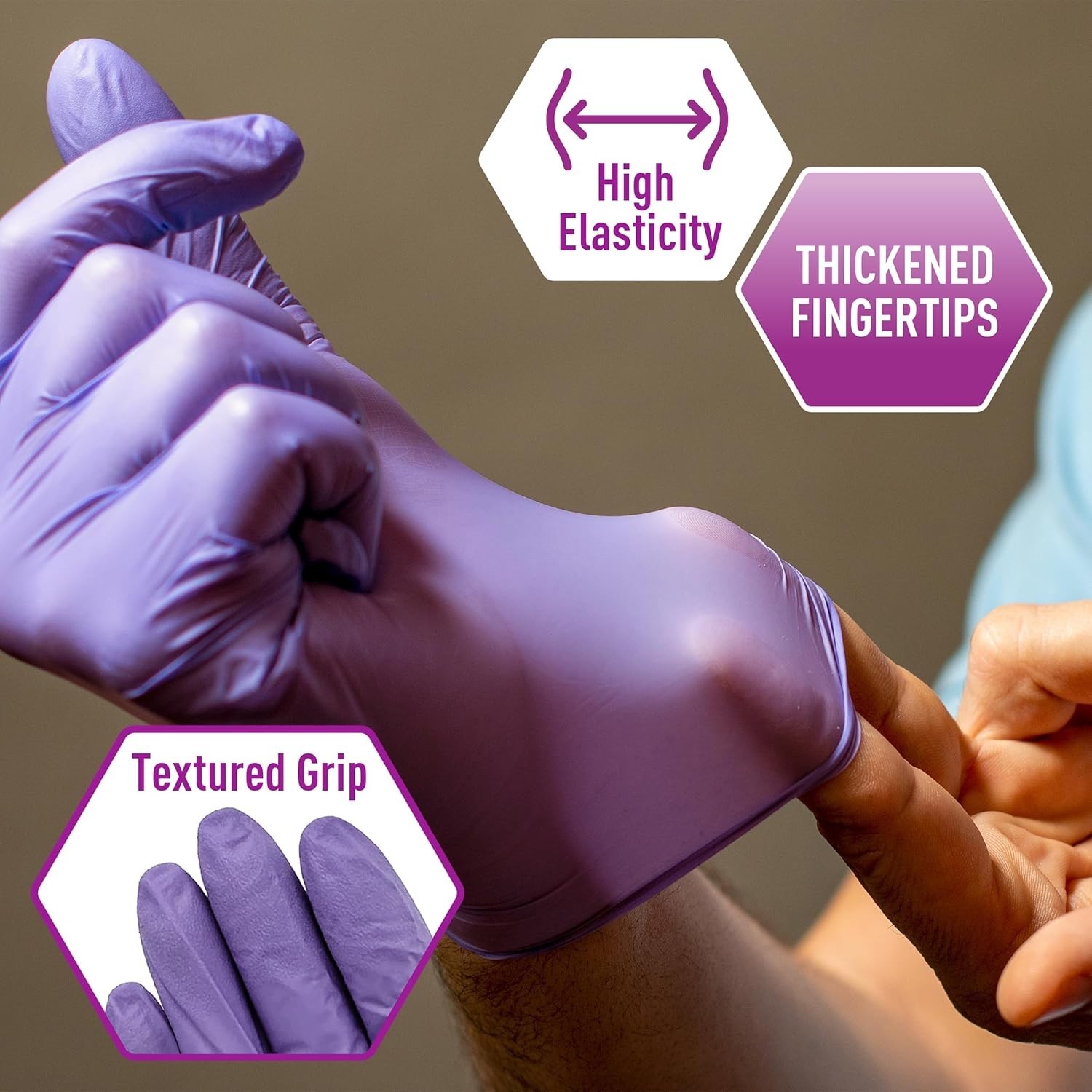 Disposable Iris Blue Nitrile Gloves for Professionals – 100 Pack Medium Size