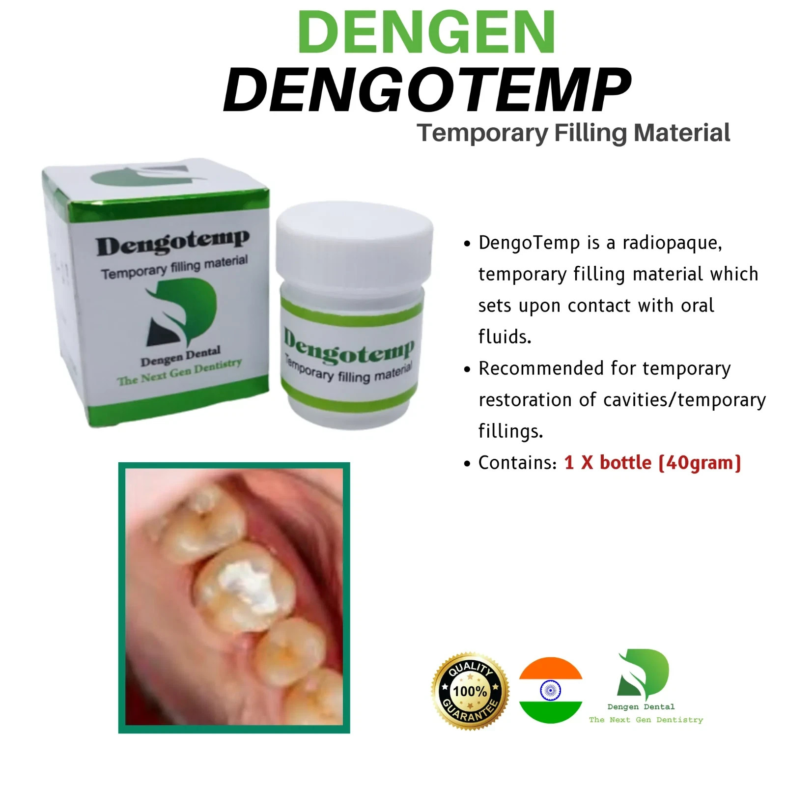 Dental DENGOTEMP Temporary Filling Material Paste 40g Jar
