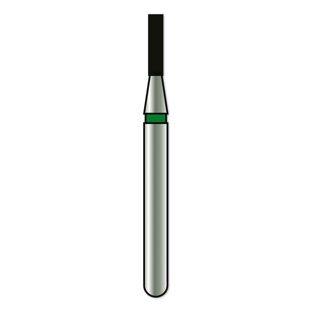 Coltene X835C010S Alpen X1 FG Short Shank Flat Cylinder Coarse Diamond Burs 25Pk