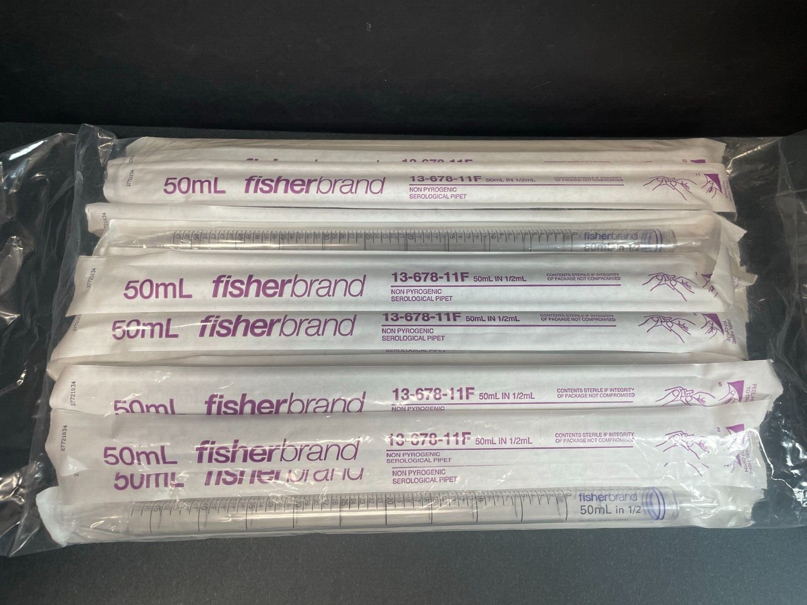 Fisher Scientific Serological Pipette 50 ml PS Total of 100 Pipettes