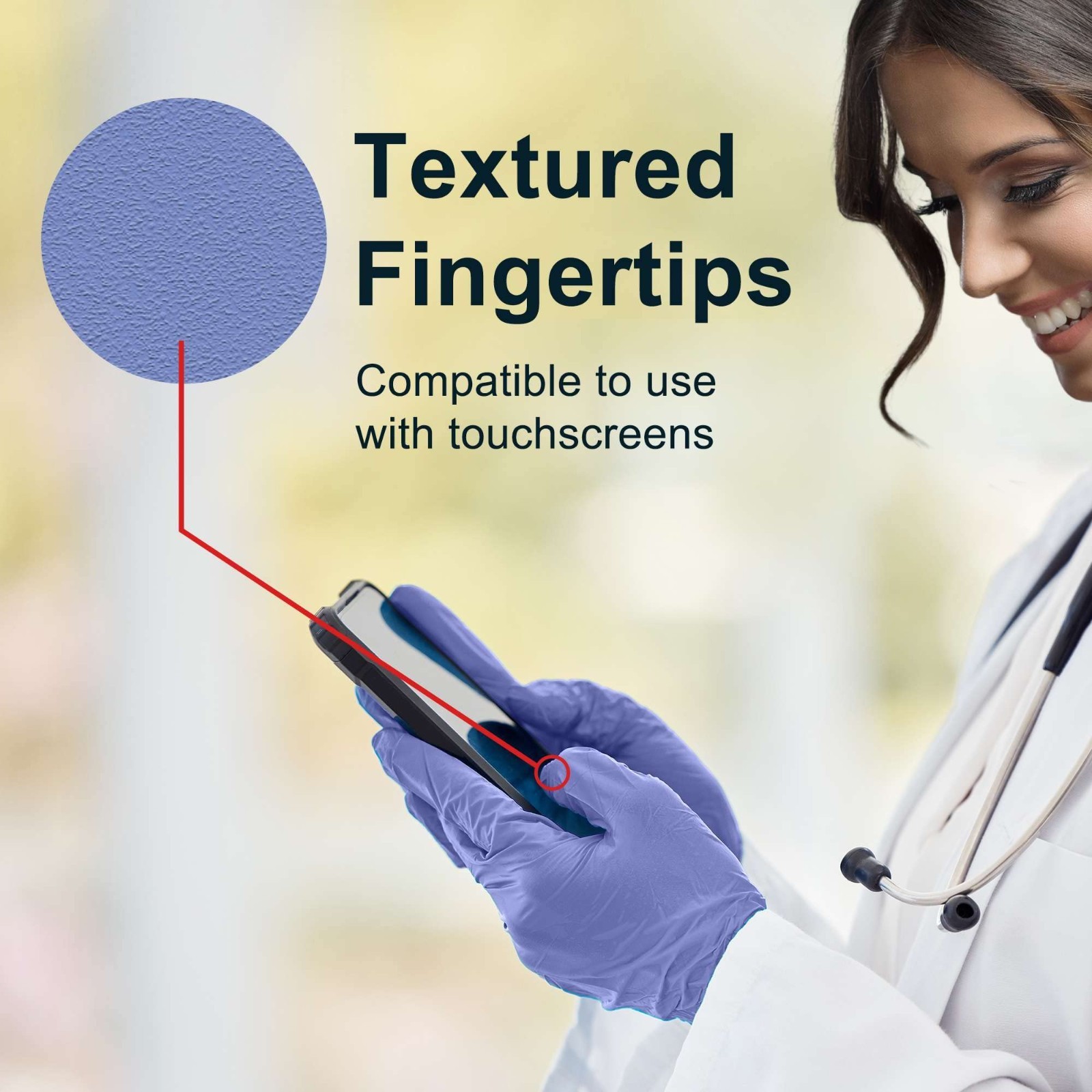 Biodegradable Disposable Nitrile Gloves 150 Count – Green Food Safe, Latex Free