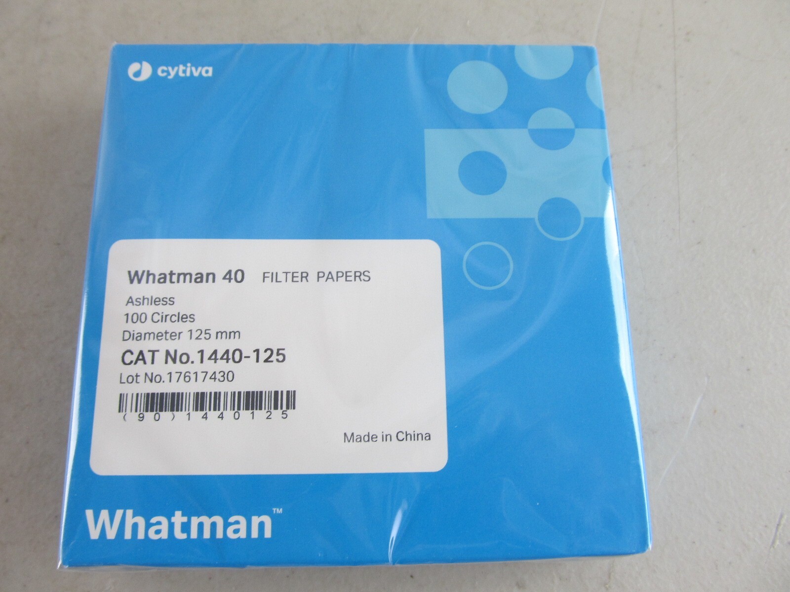 1440-125 Whatman 40 Ashless Filter Papers 125mm 12.5cm Pack of 100 New, Sealed