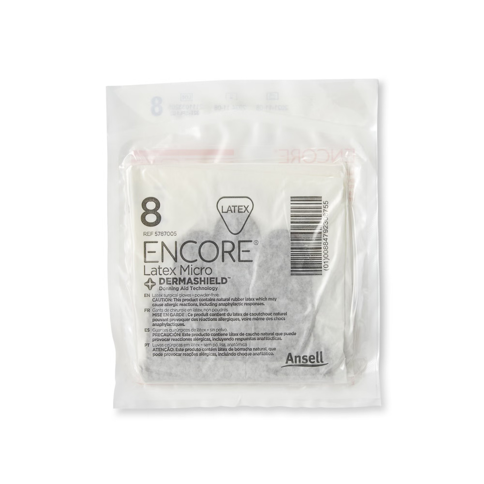 ENCORE Latex Micro Latex Surgical Glove Standard Cuff Length SIZE 8 200 per Case