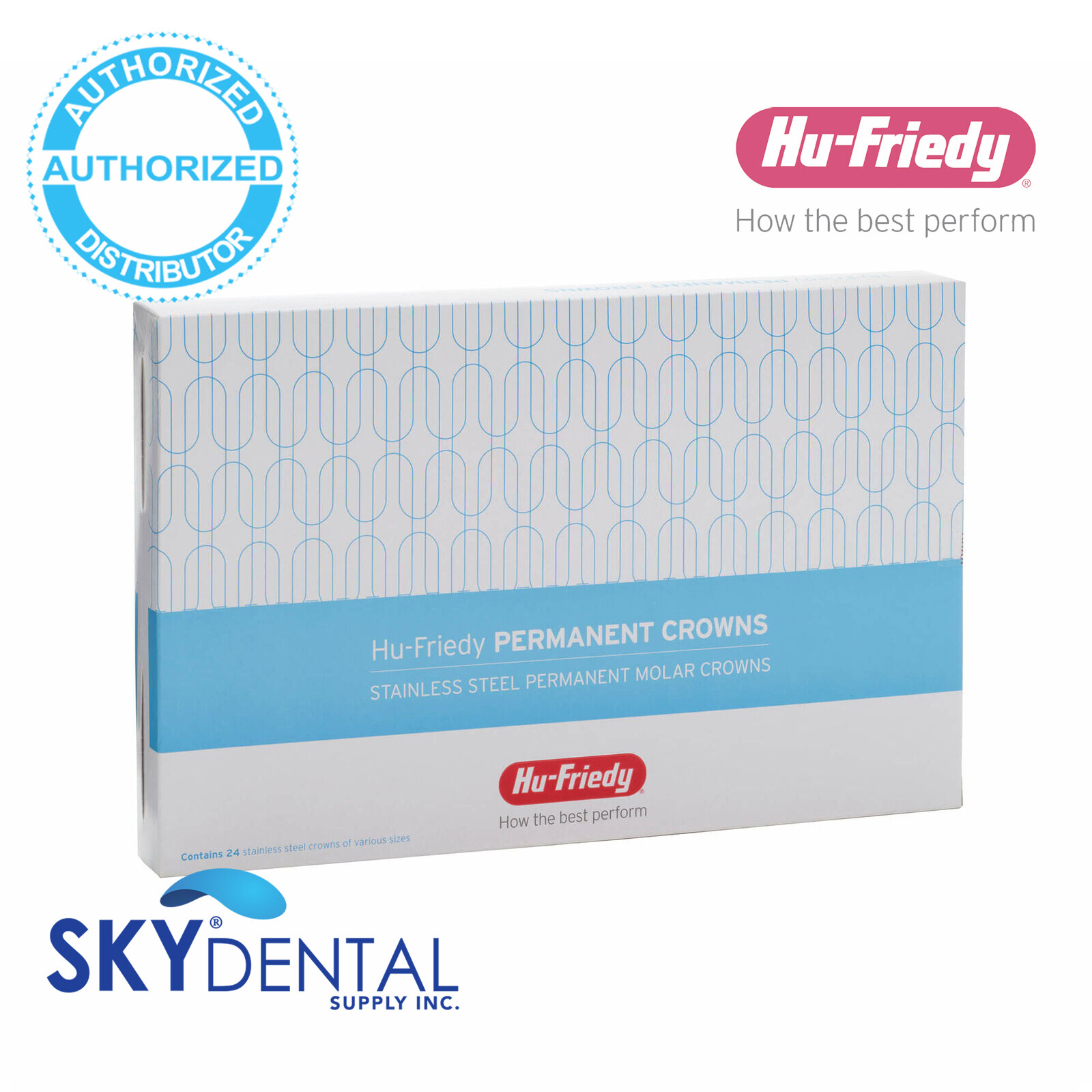 Hu-Friedy Permanent SSC Introductory Kit (24pcs) 1 of each size crown – SSC-PKIT