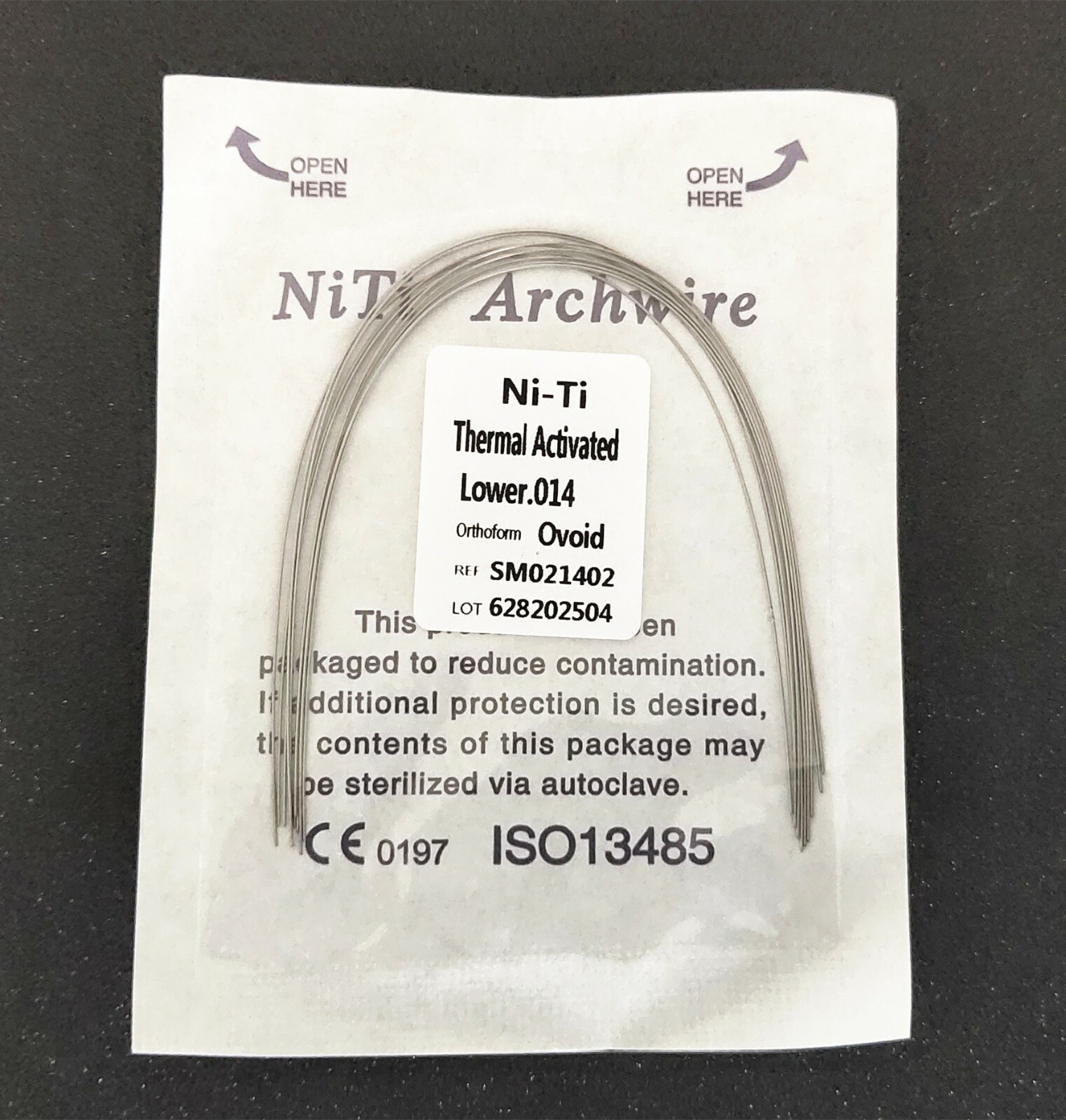 100 Packs Thermal Activated Niti Arch Wire Round Bows Ovoid Form Size For Chose