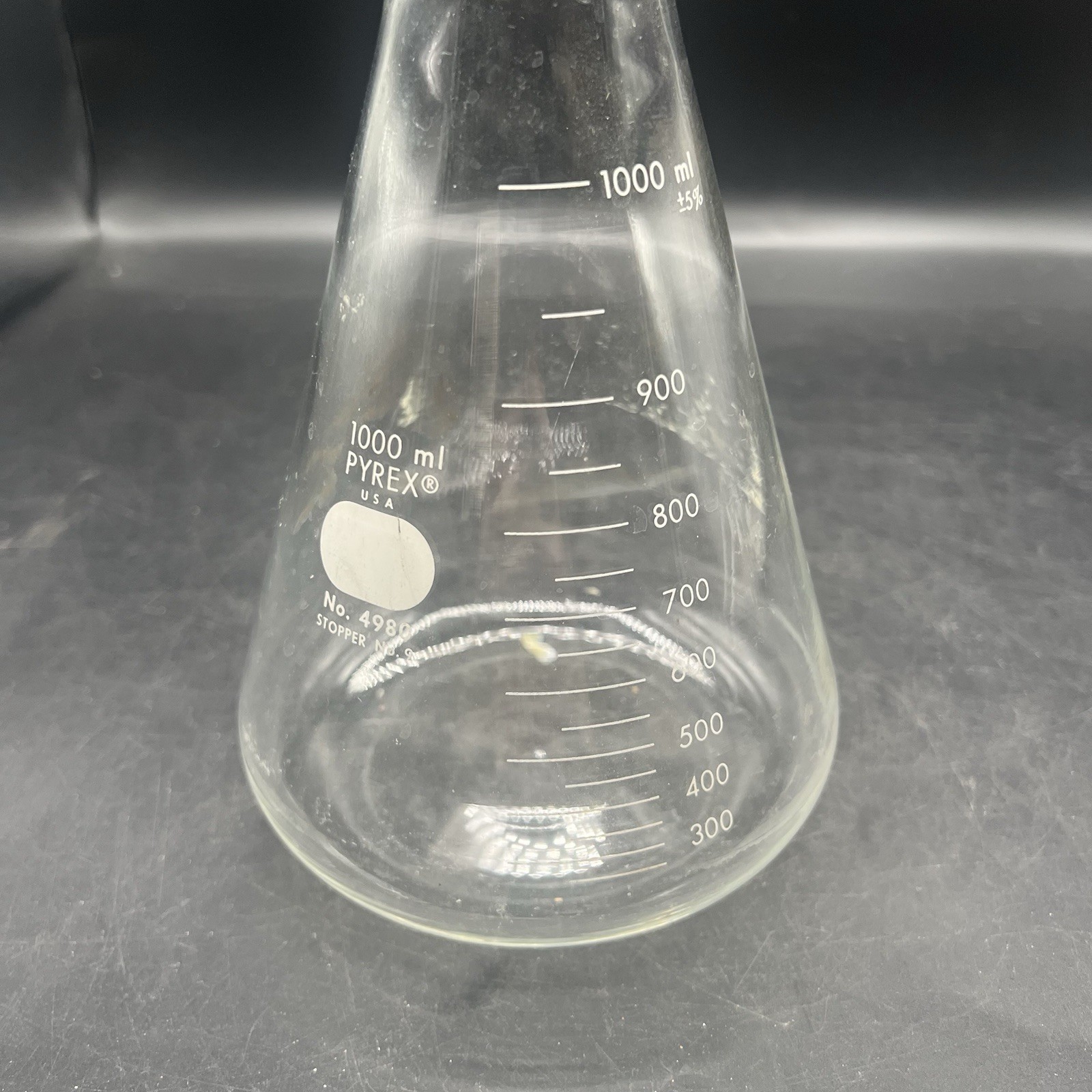 Erlenmeyer Flask 1000ml Pyrex & Pear Separatory Funnel 100ml Set Vintage