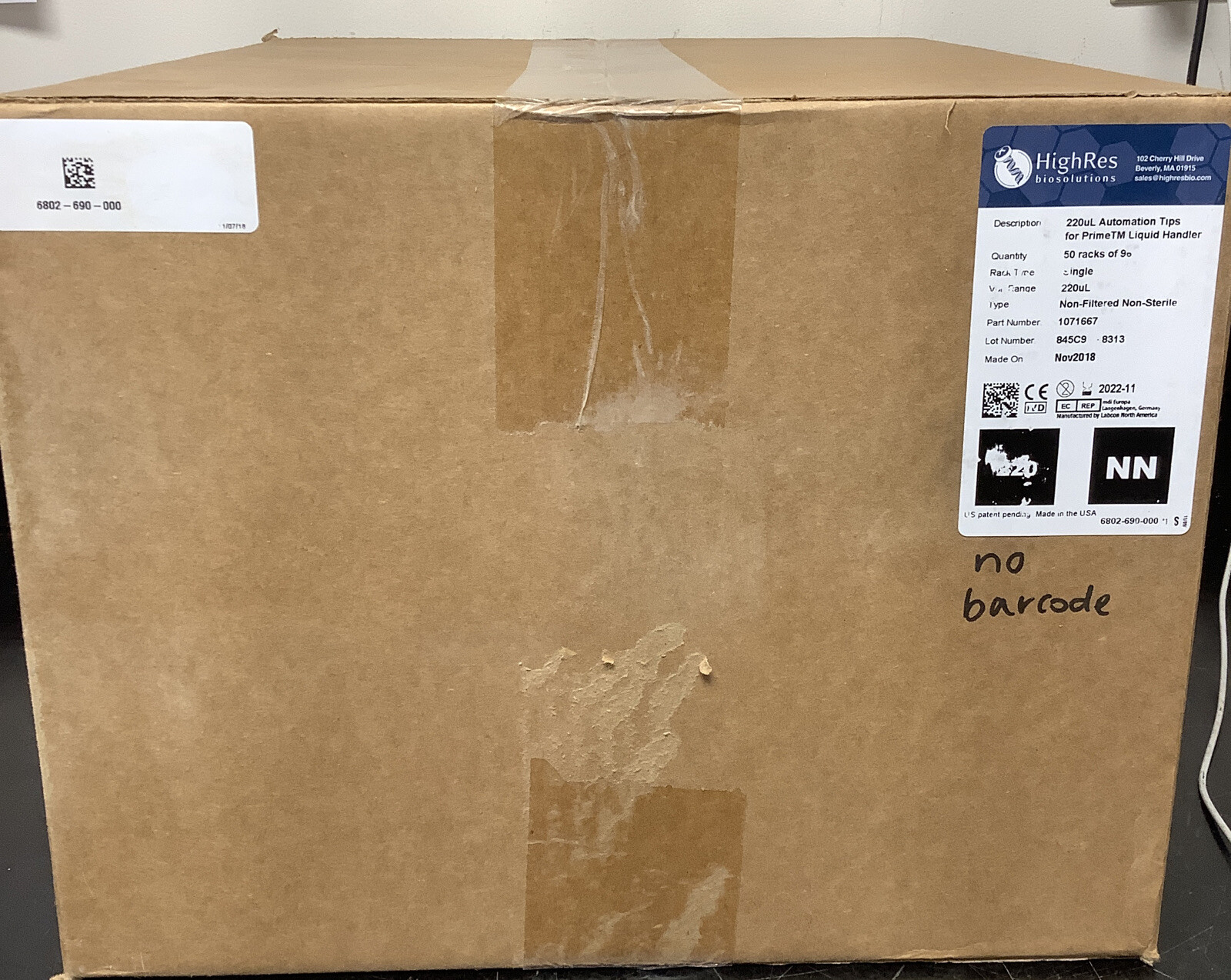 HighRes Biosolutions 220 uL Automation Tips for PrimeTM Liquid Handler