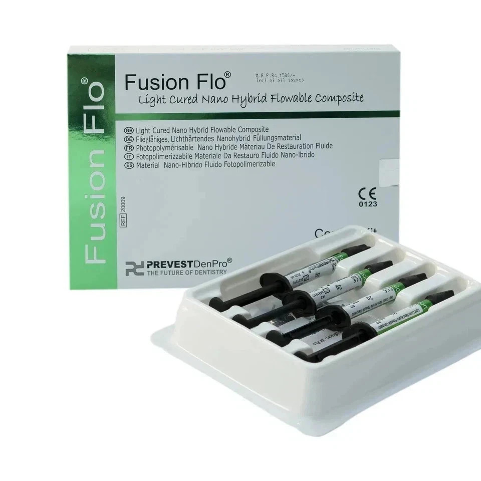 4 Packs Prevest DenPro Light Cured Universal Nano Flowable Composite Fusion Flo