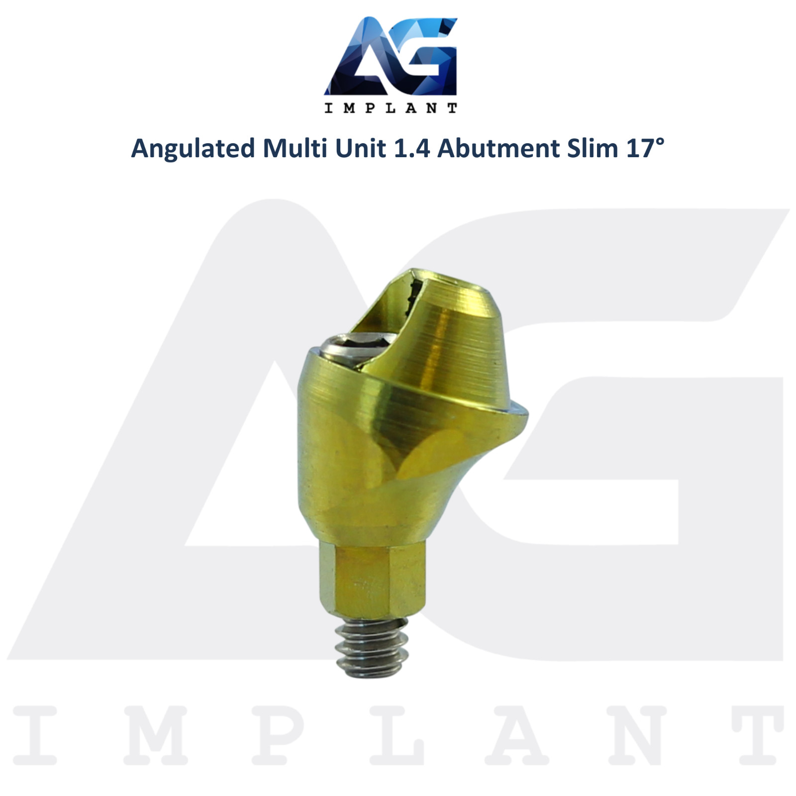 5 Angulated Multi Unit 1.4mm Prosthetic 17° Slim Platform Int Hex 2.0mm System