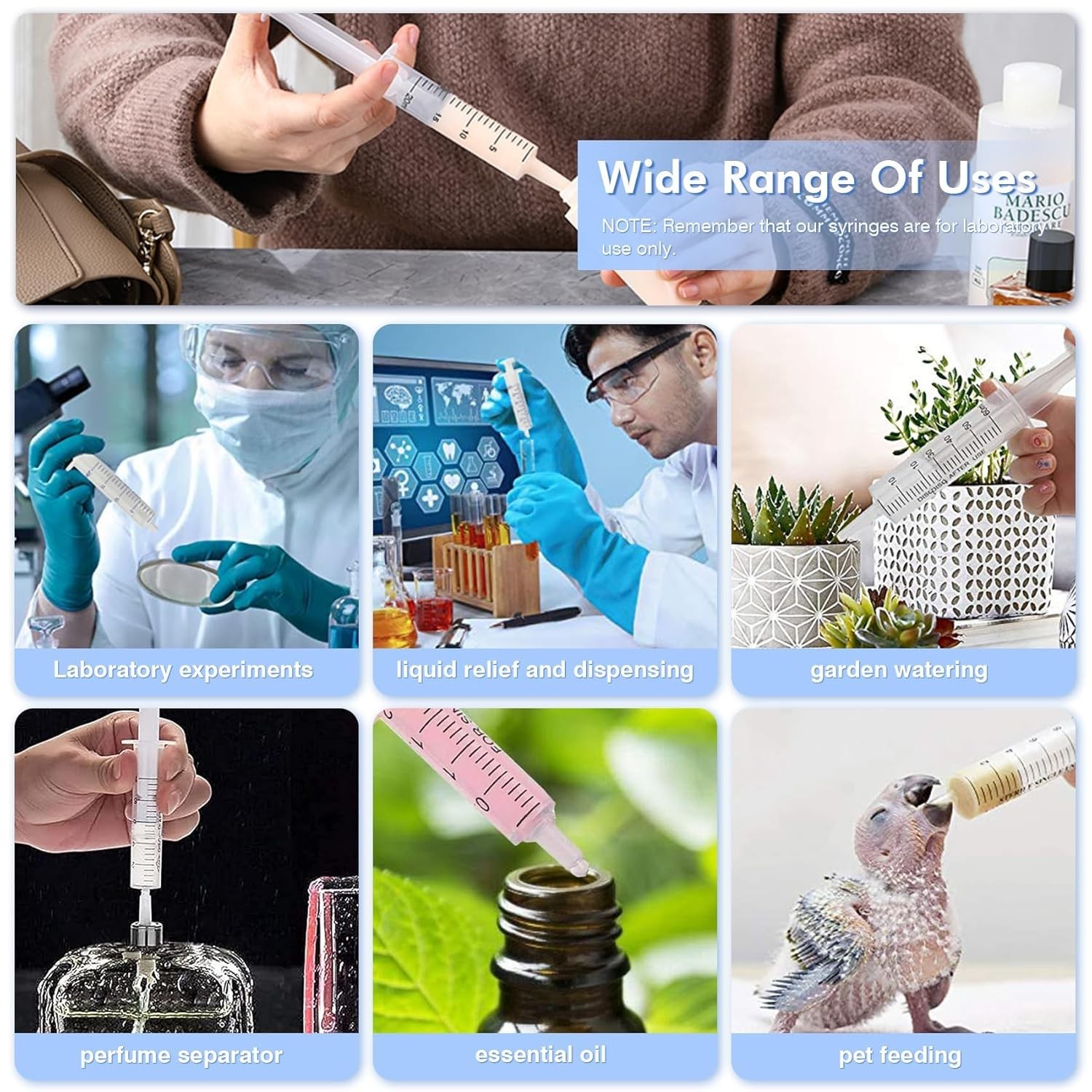Versatile 12 Pack 10ml Plastic Syringes – Perfect for Crafts & Experiments