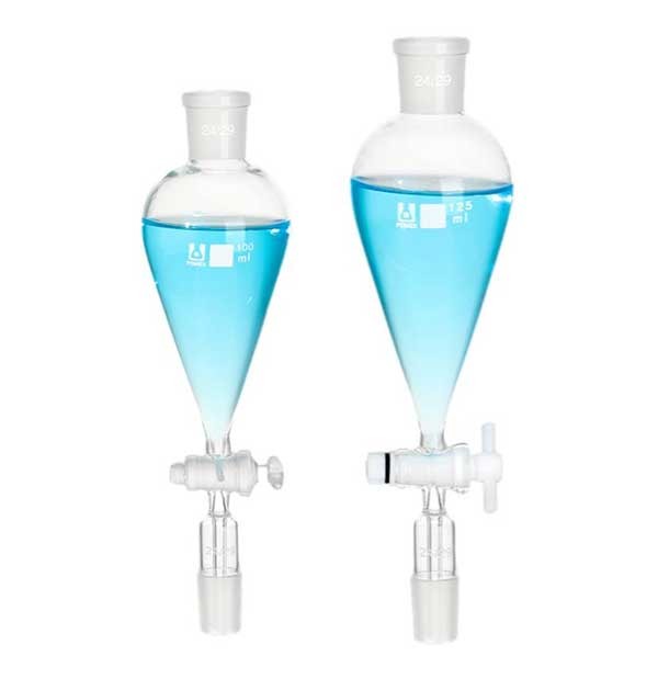 Pear-shaped Separating Funnel 60ml-1000ml Borosilicate Glass Double Joints