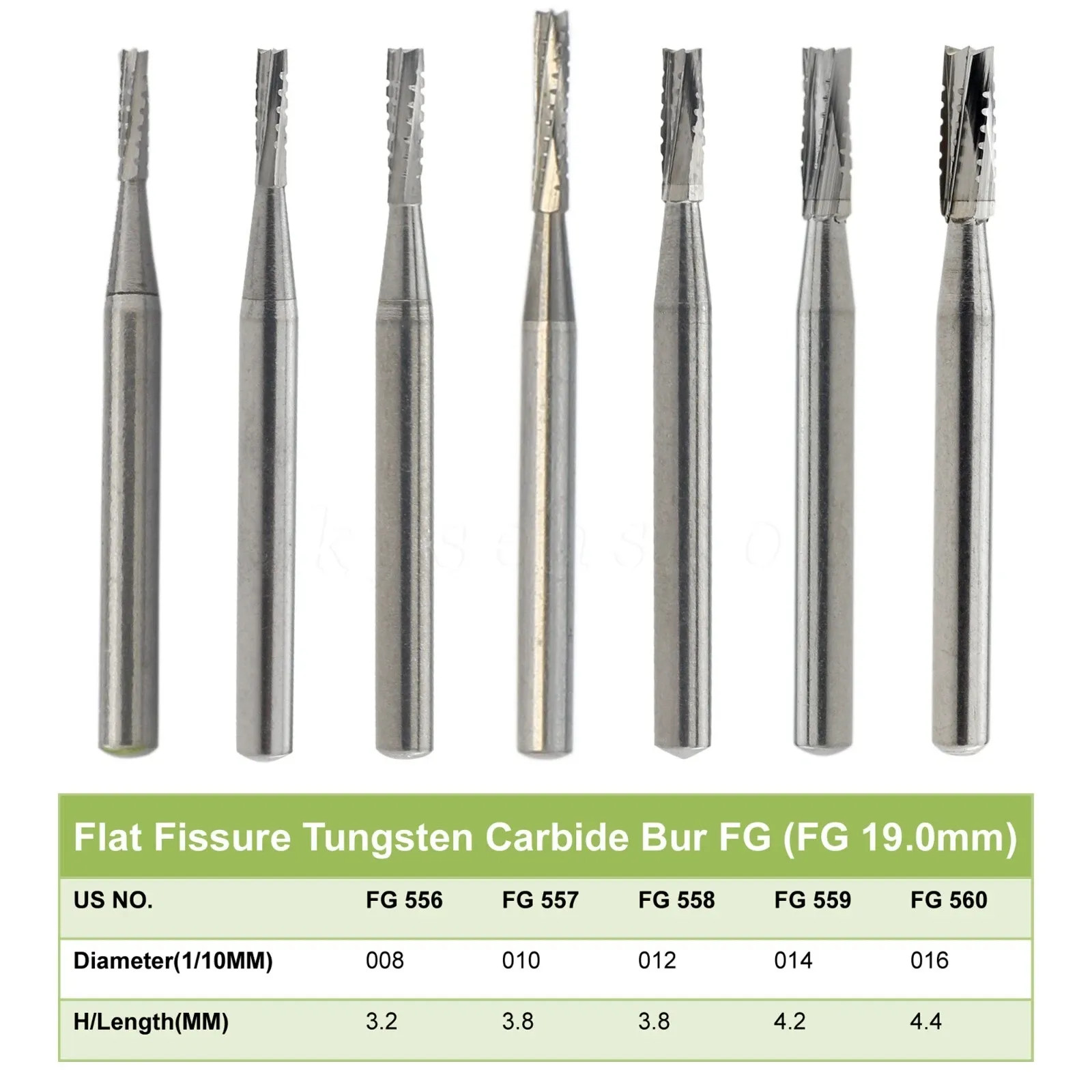 Dental Carbide Burs Drill FG 1/2/3/4/5/6/7/8 Tungsten Round High Speed Handpiece