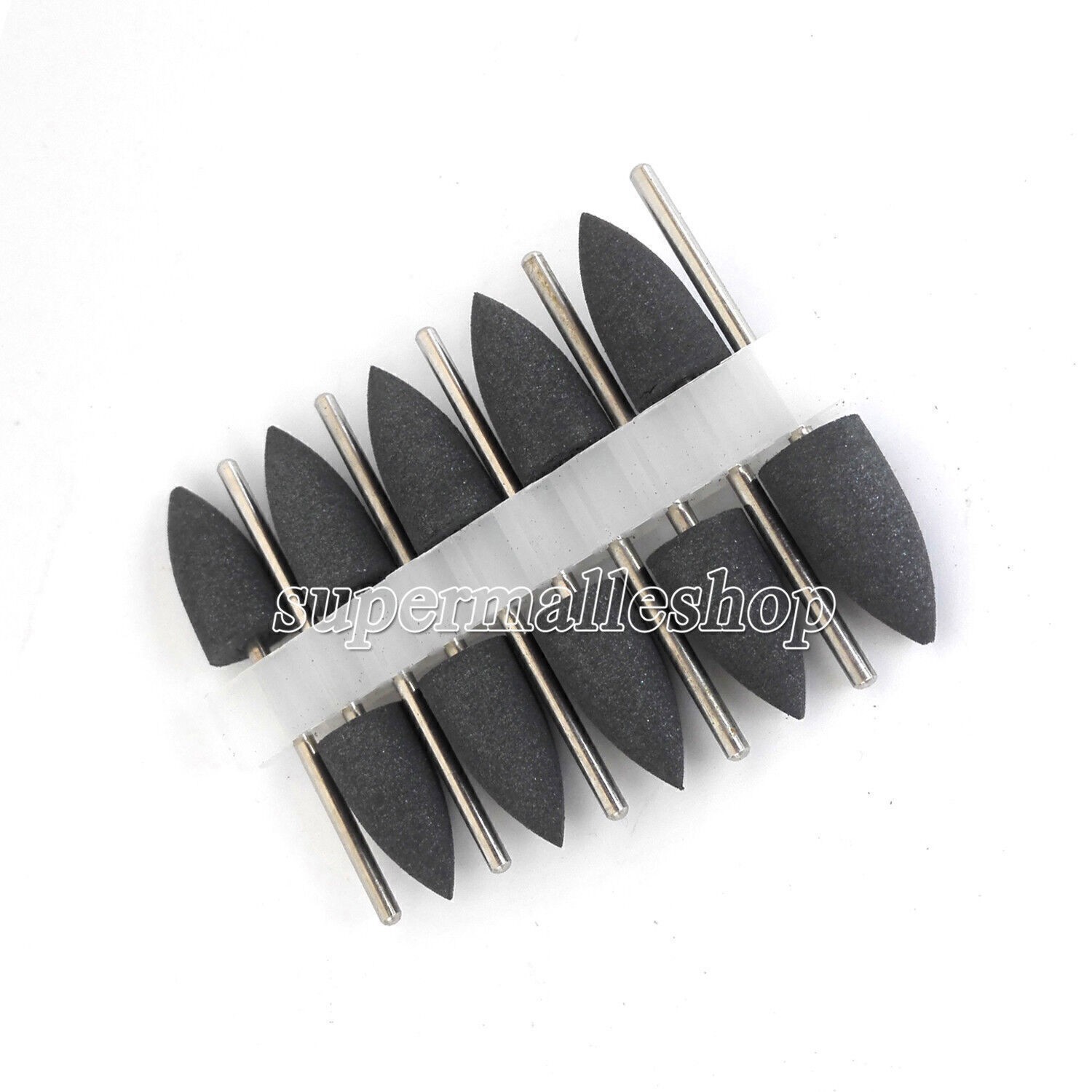 10pcs Dental Lab Silicone Rubber Diamond Polishing Point Burs Polishers 2.35mm