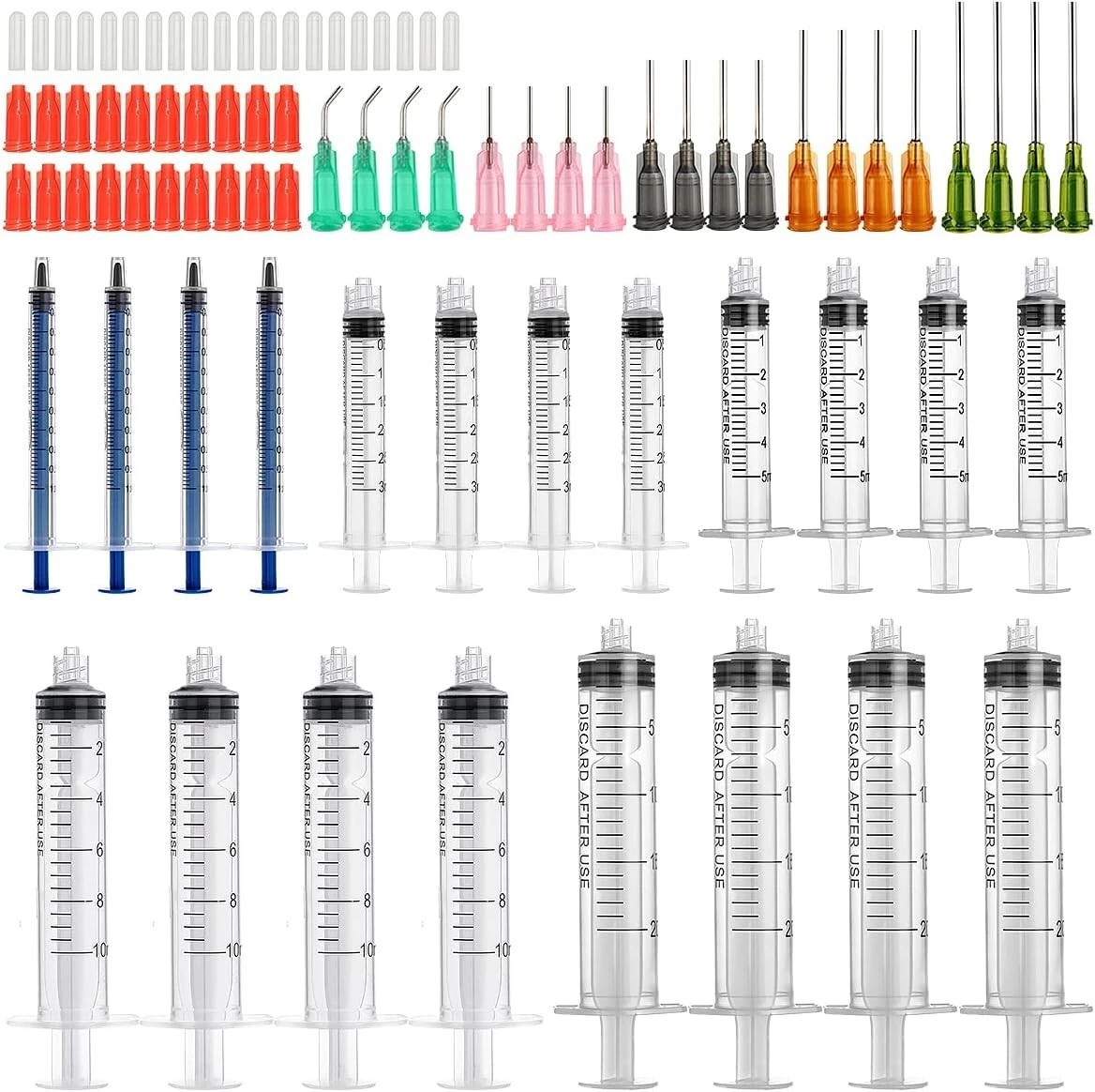 Glue Applicator Syringe with Blunt Tip Needle and Cap for Liquid Glue Ink Pe