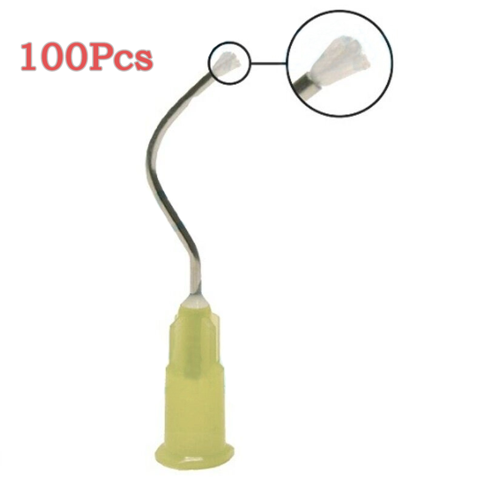 NEW Dental Syringe Needle Tips With Brush Delivery Liner Appliator Infusor Tip