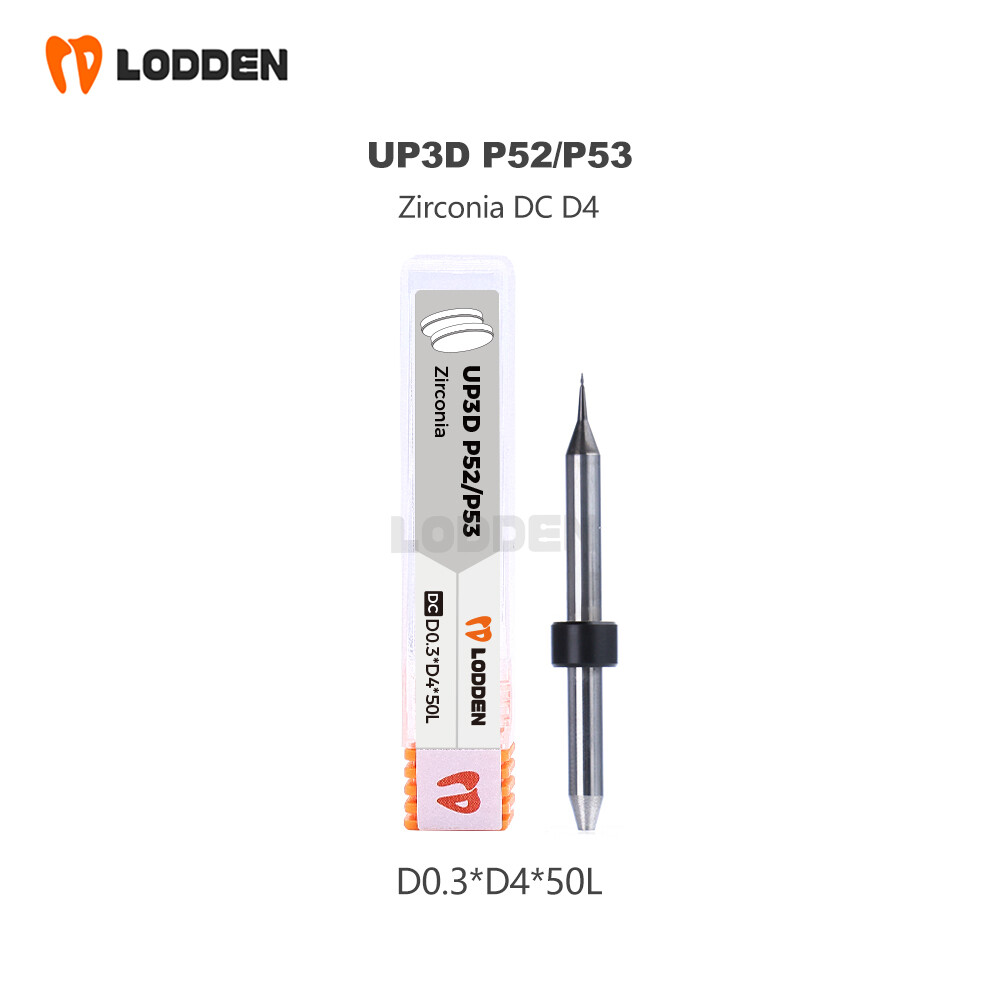 Dental UP3D Zirconia Milling Bur Cutters CAD/CAM Head Diameter 0.3/0.6/1.0/2.0mm