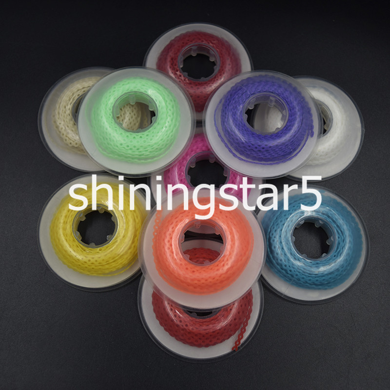 10 Rolls Colorful Dental Orthodontic Elastic Power Chain short Type
