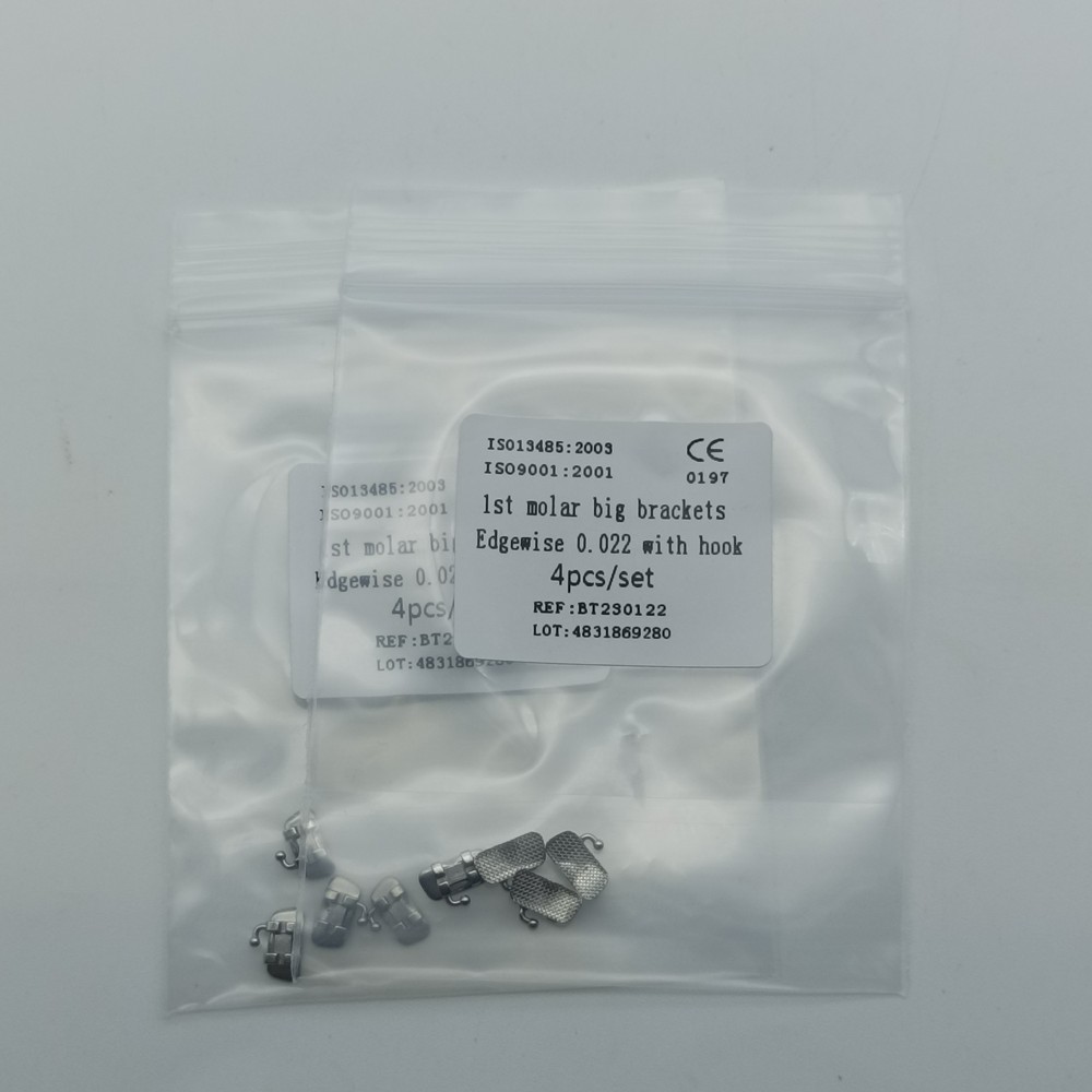 10Sets Dental 1st Brackets Molar Wide Big Bracket Orthodontic Edgewise 022 Hooks