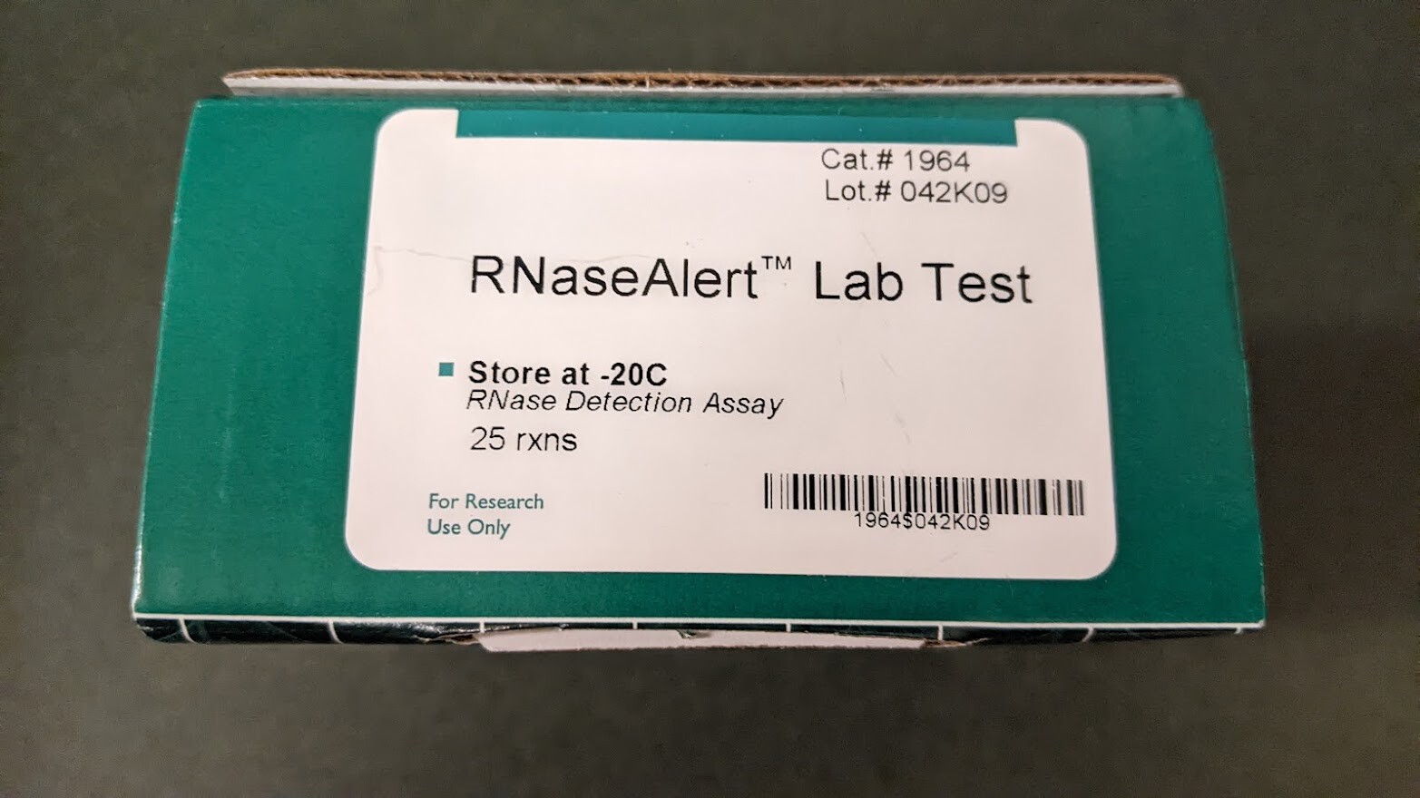 Ambion RNaseAlert Lab Test Kit Invitrogen Catalog number: AM1964