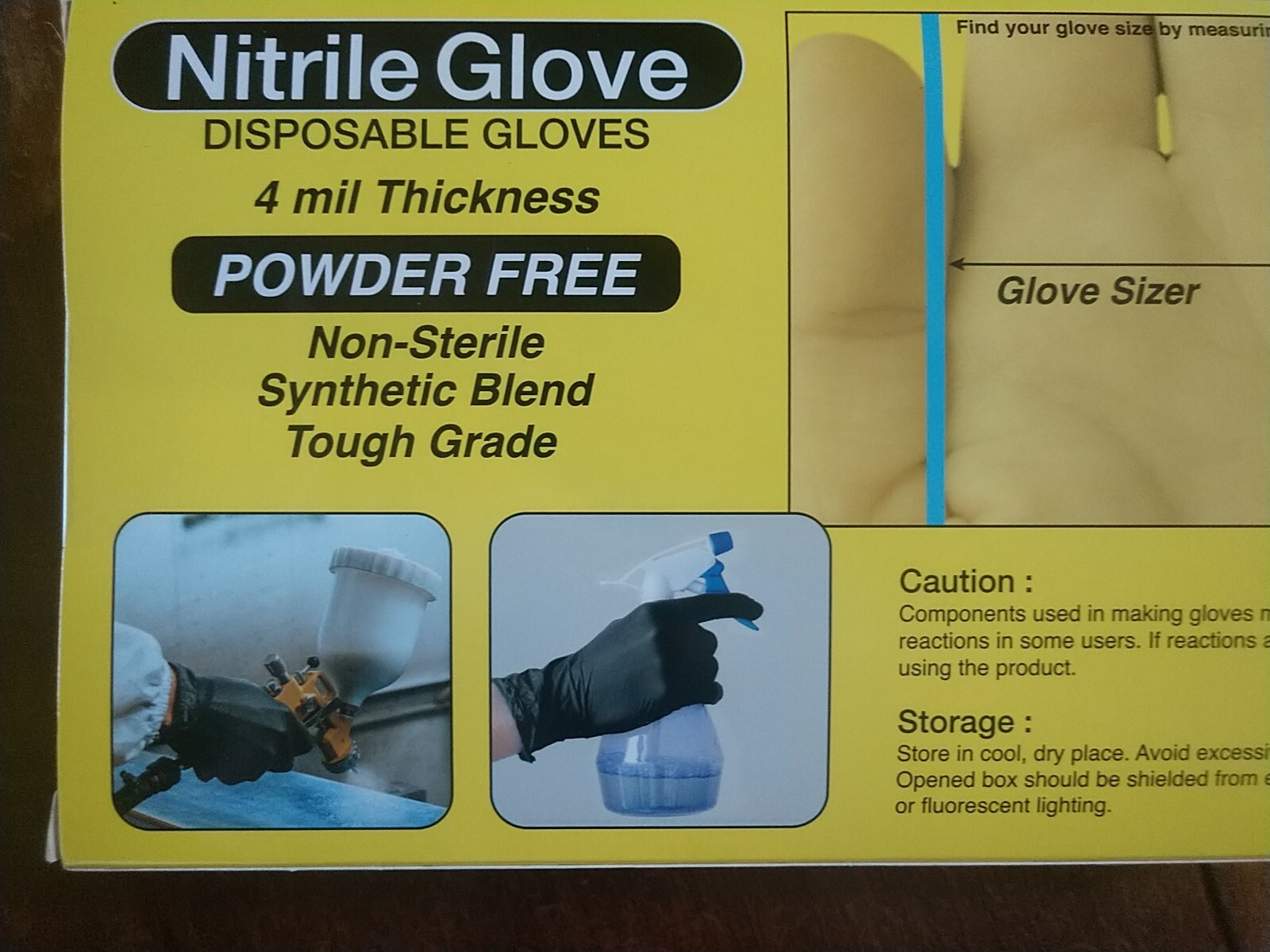 50 MED. Black Nitrile Disposable Gloves 4 Mil, Powder Free, Synthetic (1-shelf)