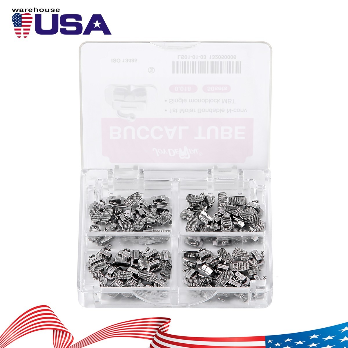 50 Sets Dental Orthodontic Buccal Tube 1st 2nd Molar Roth /MBT 022 Bondable